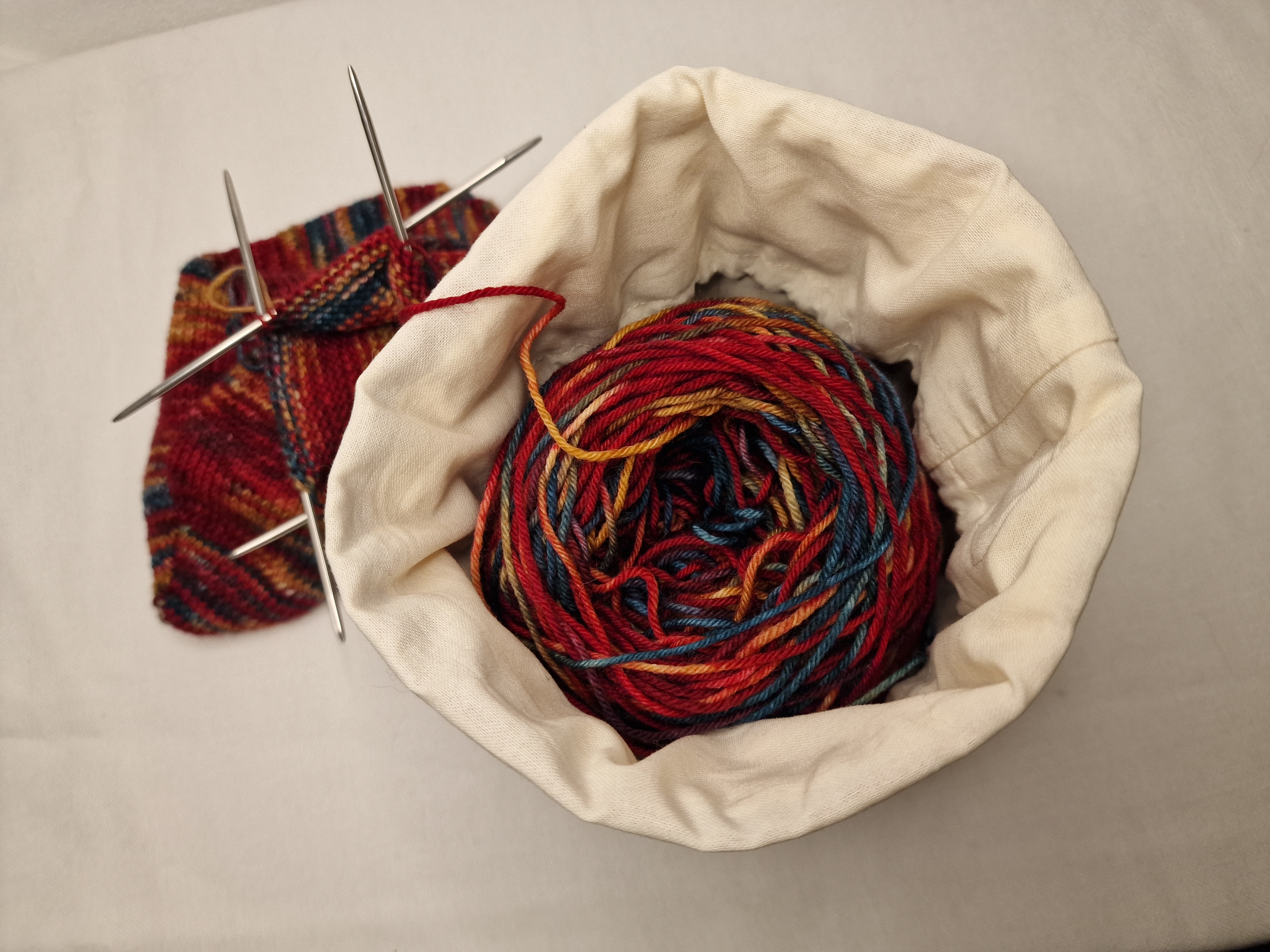 Stricksäckchen "grüne Oma Käthe" 