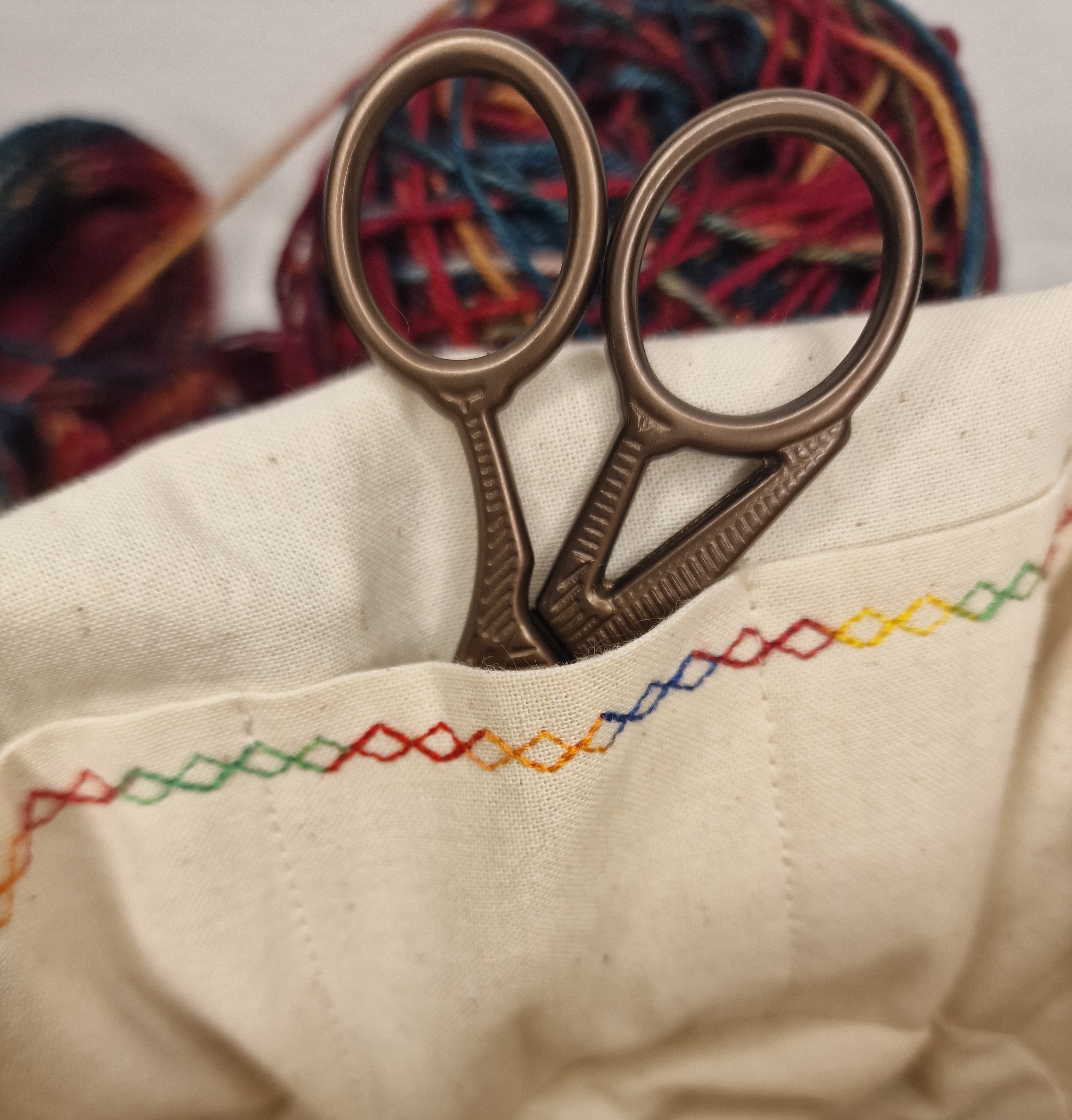 Stricksäckchen "bunte Oma Käthe" 