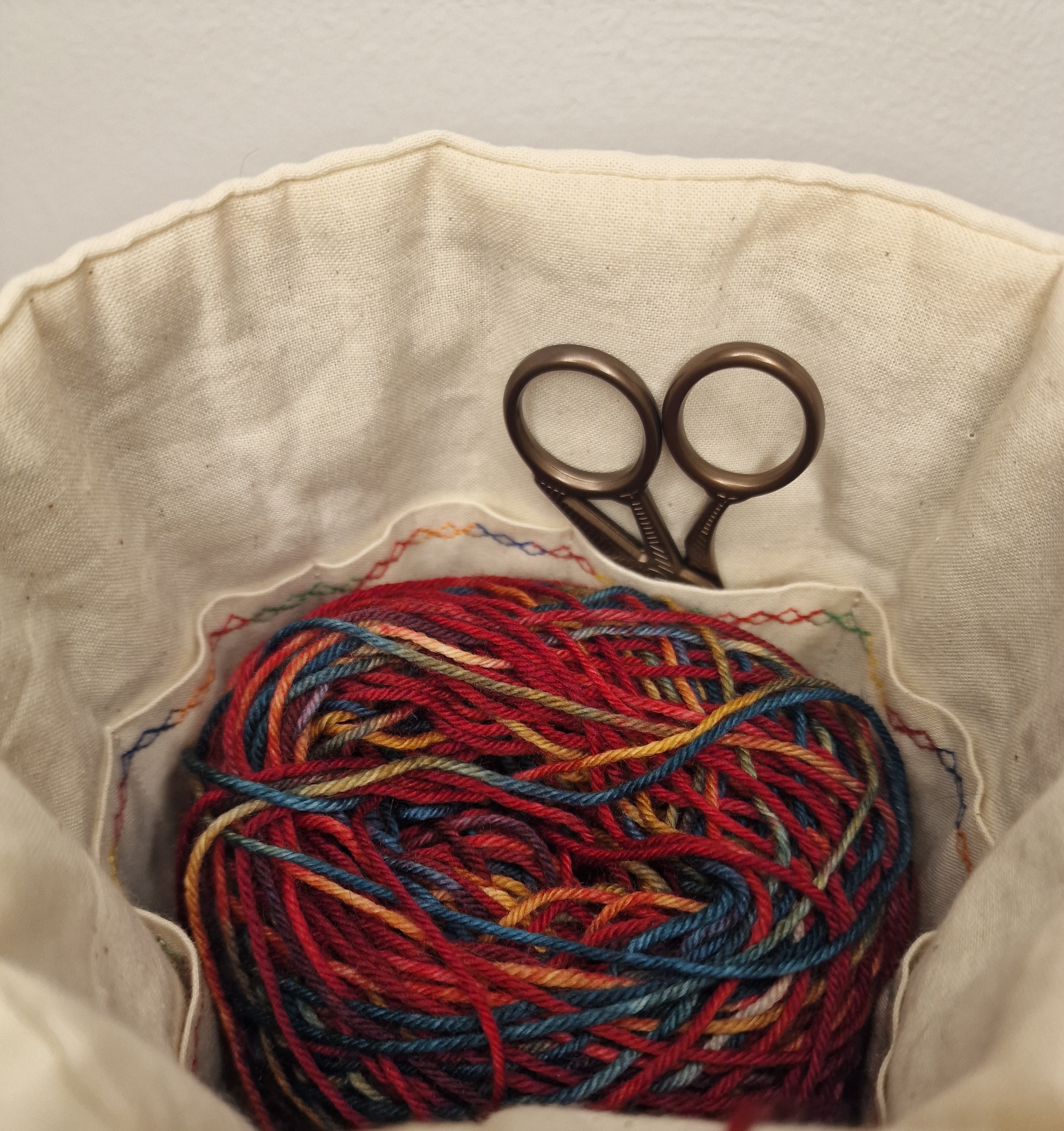 Stricksäckchen "bunte Oma Käthe" 