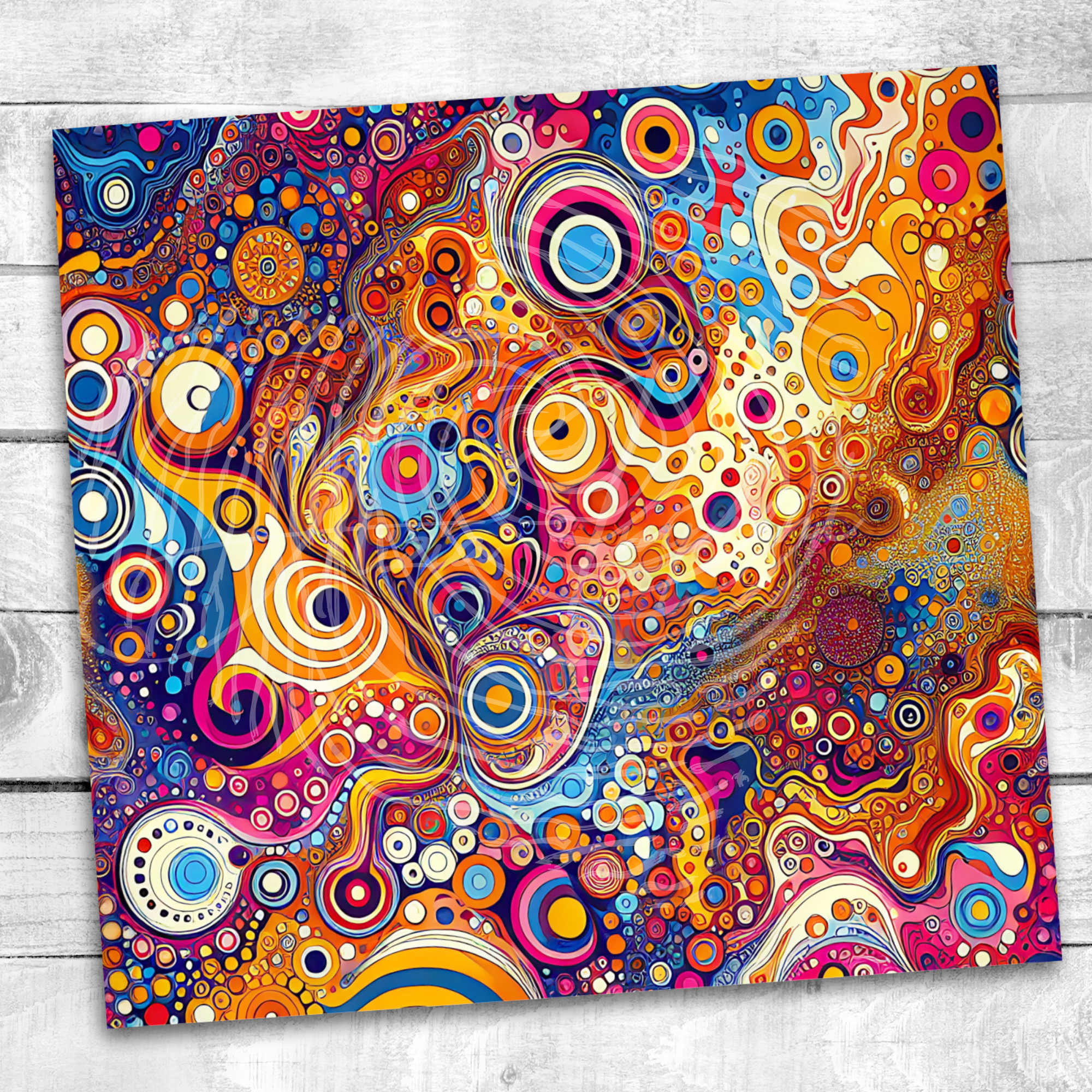 Trippy Circles  20 oz Skinny Tumbler Sublimation Design Digital Download PNG Instant DIGITAL ONLY Groovy Digital Pop Sublimation