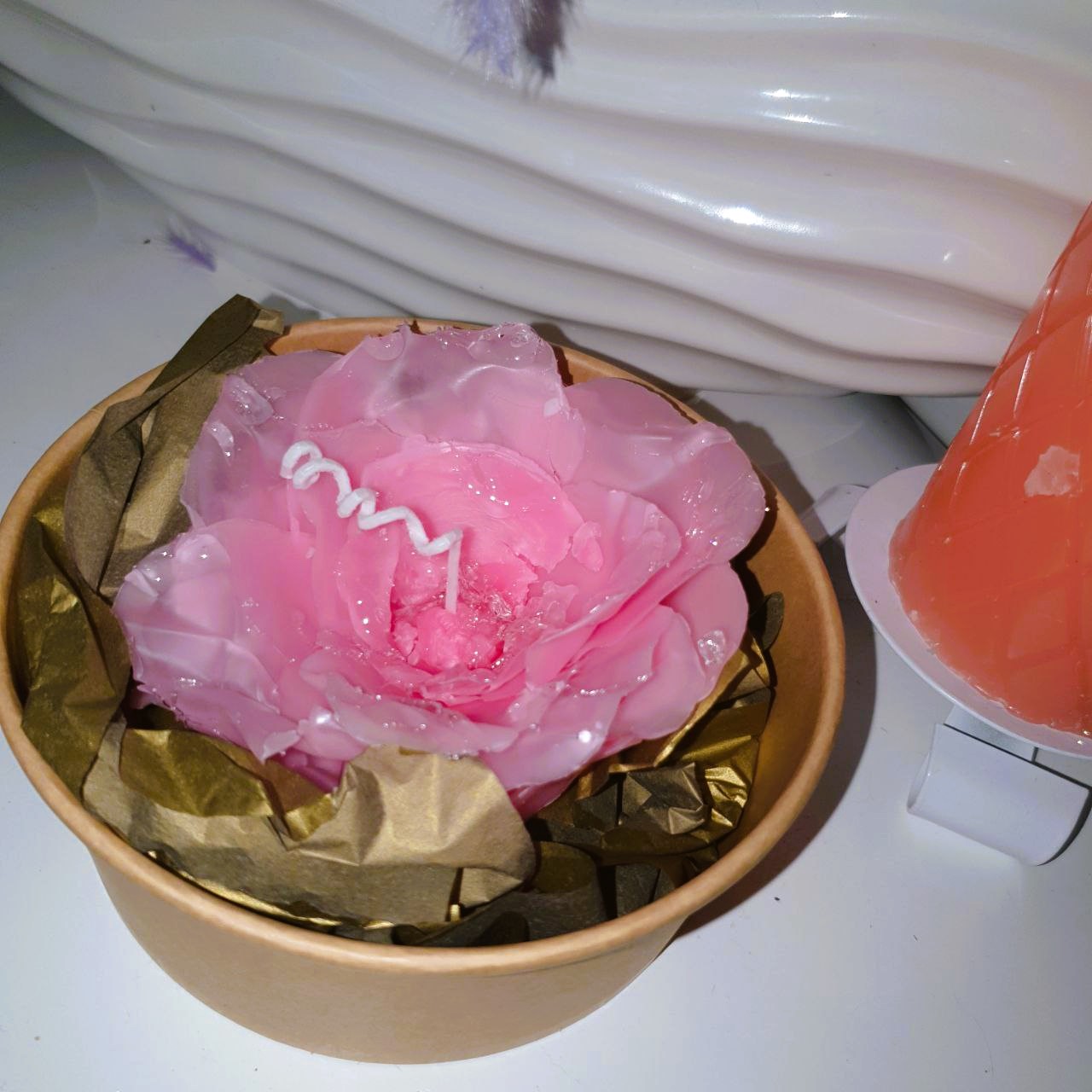 Morgentau Rosenkerze