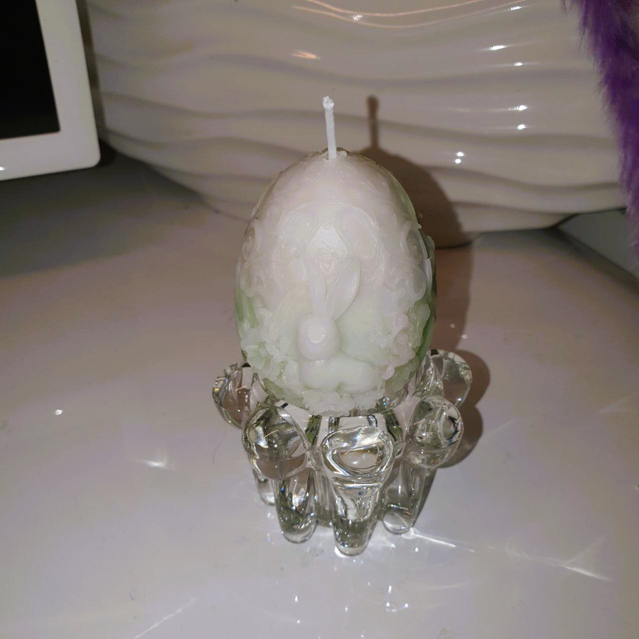 Osterkerze in Ei-Form