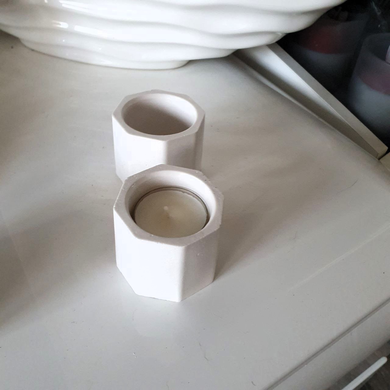 Kerzenhalter aus Keramikgips