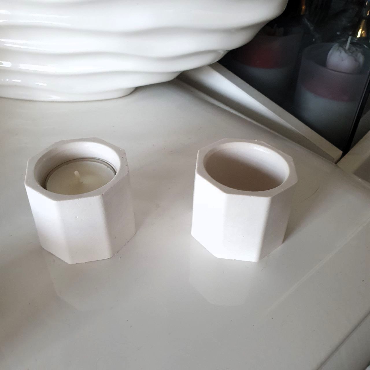 Kerzenhalter aus Keramikgips