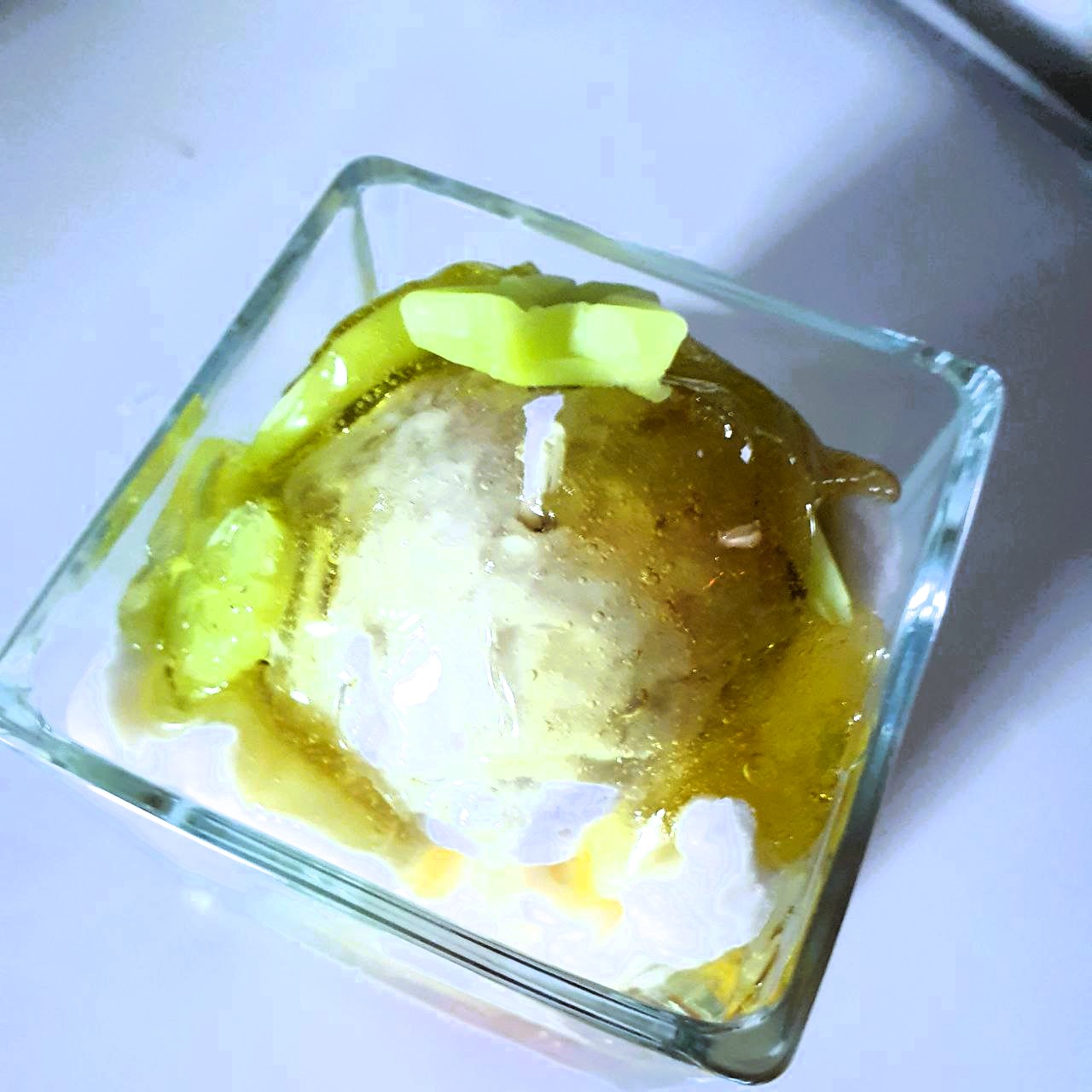 Lemon Eis Kerze im Glas