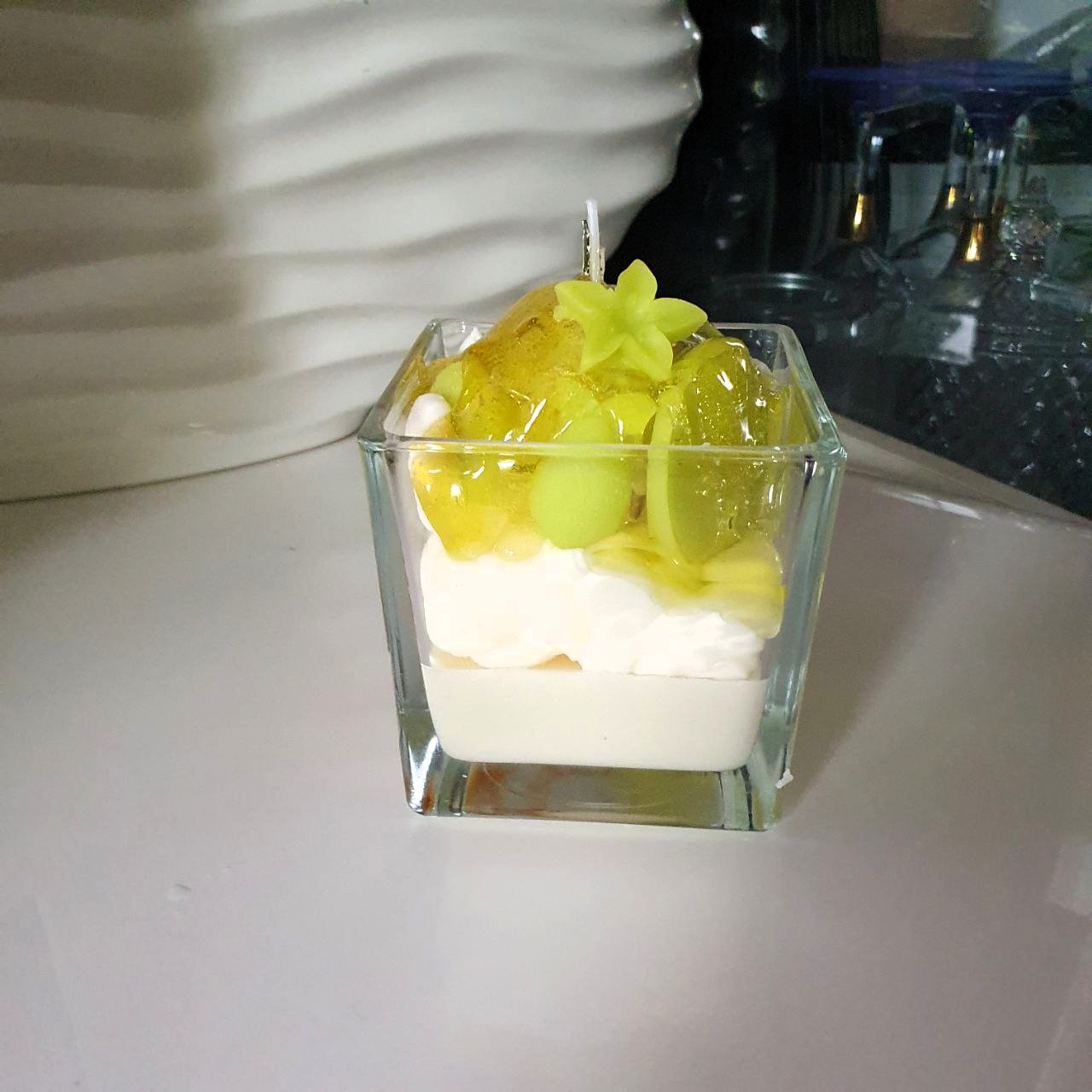 Lemon Eis Kerze im Glas