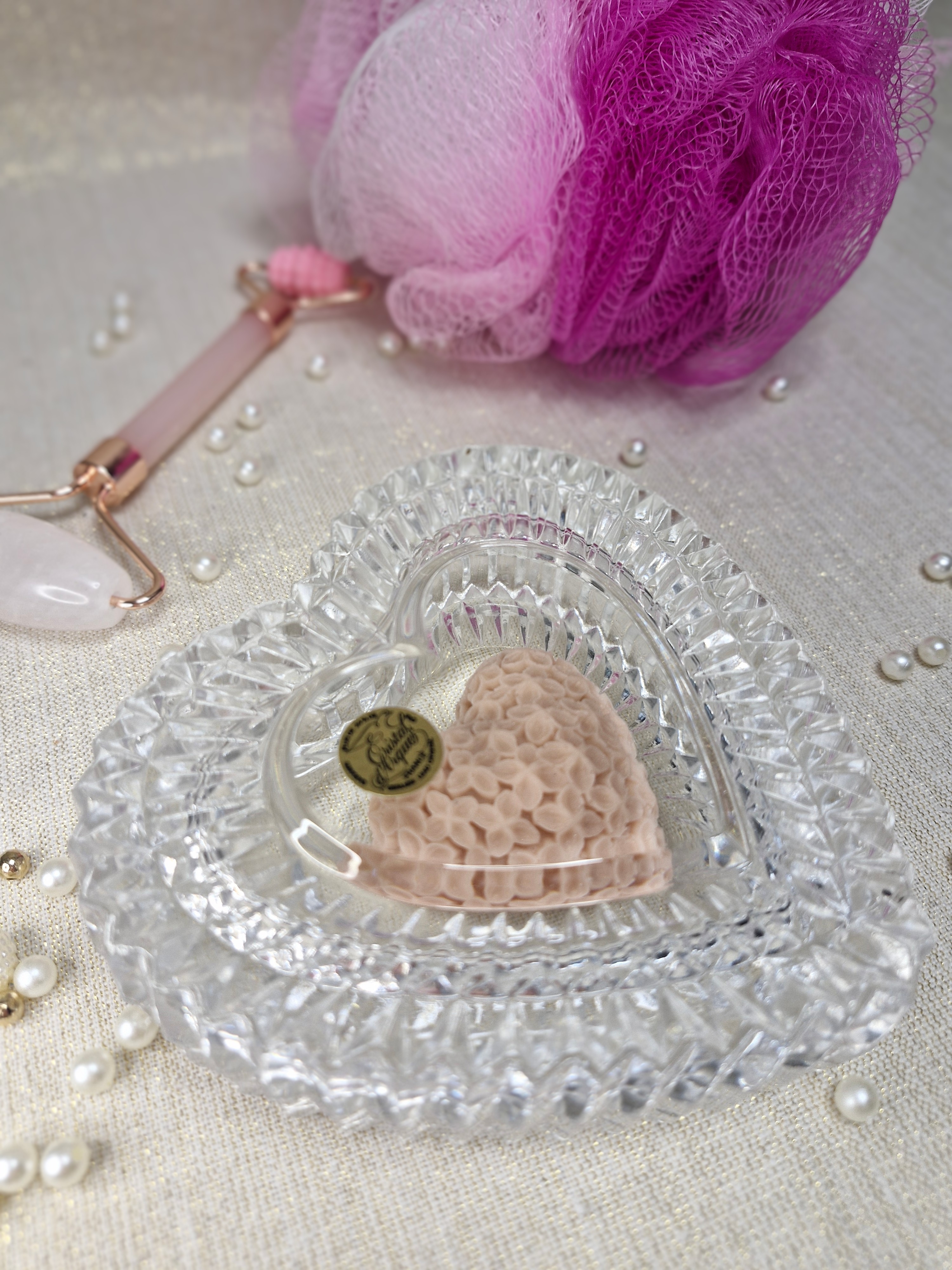 Coffret en Cristal d'Arc et Savon Cœur