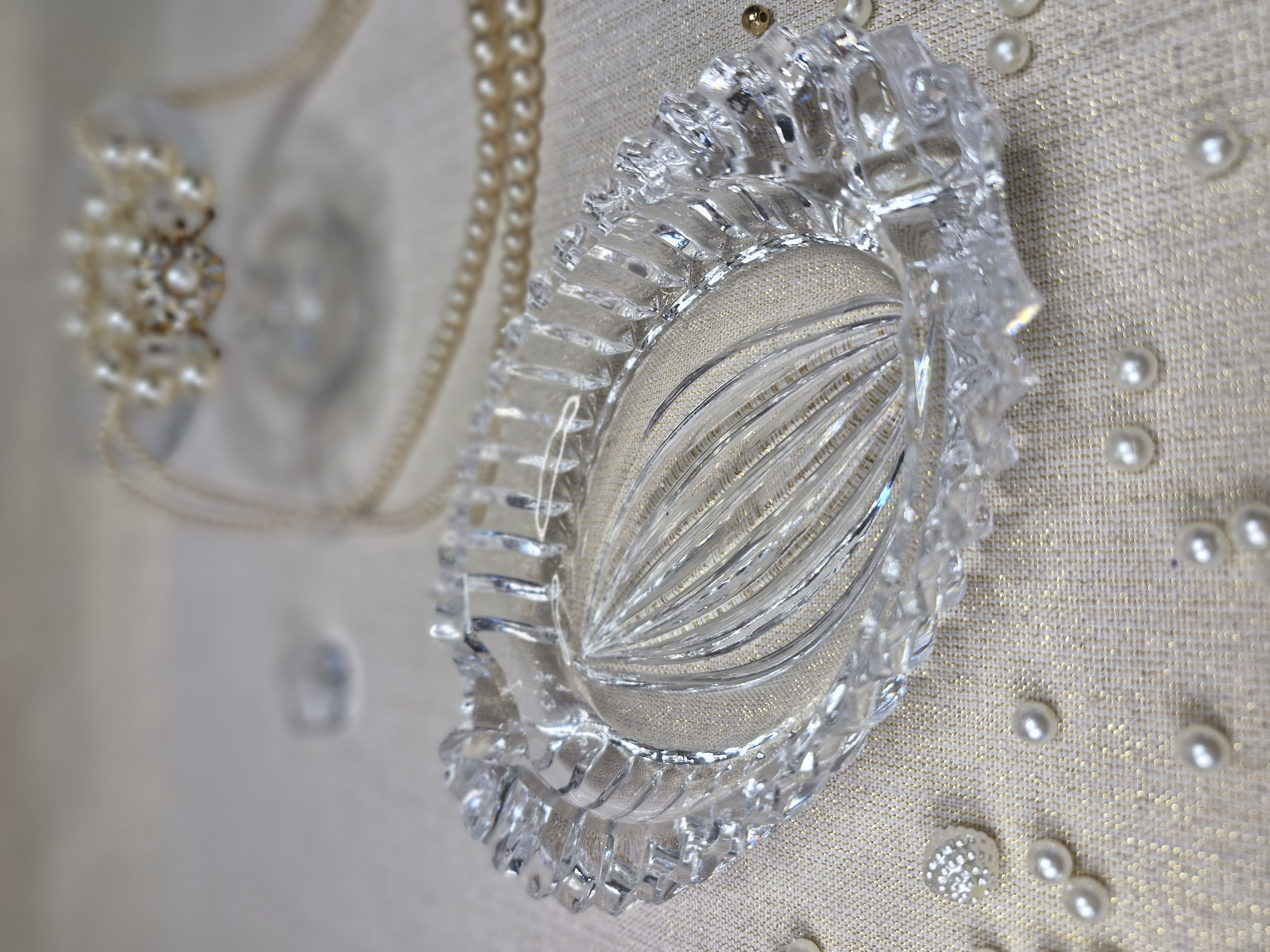 Cendrier ancien en cristal et son savon 