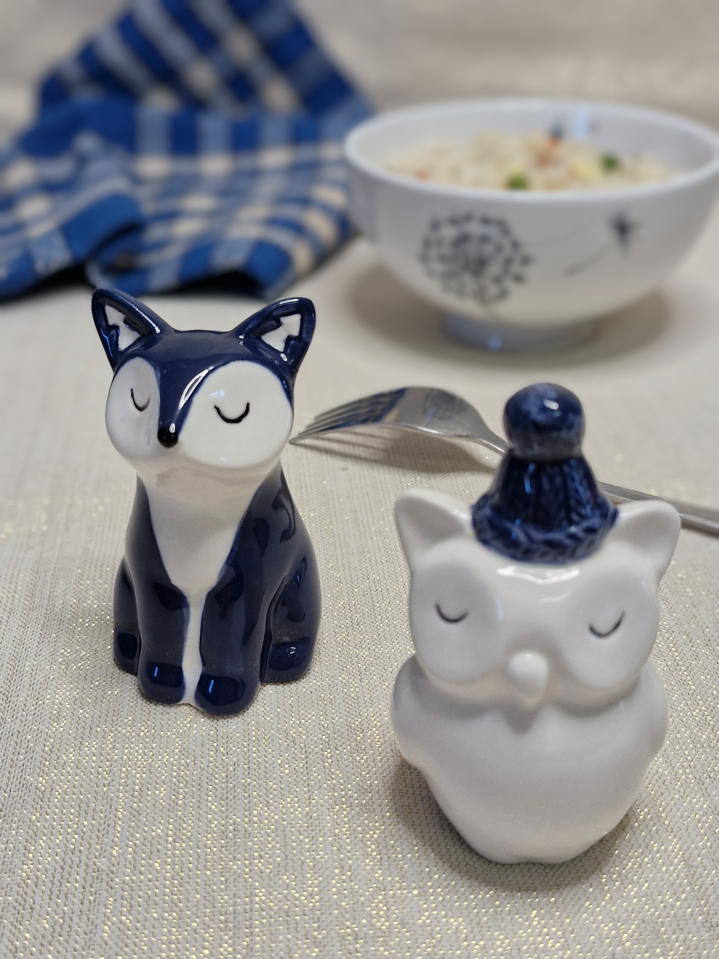 Salière & Poivrière Renard et Hibou.