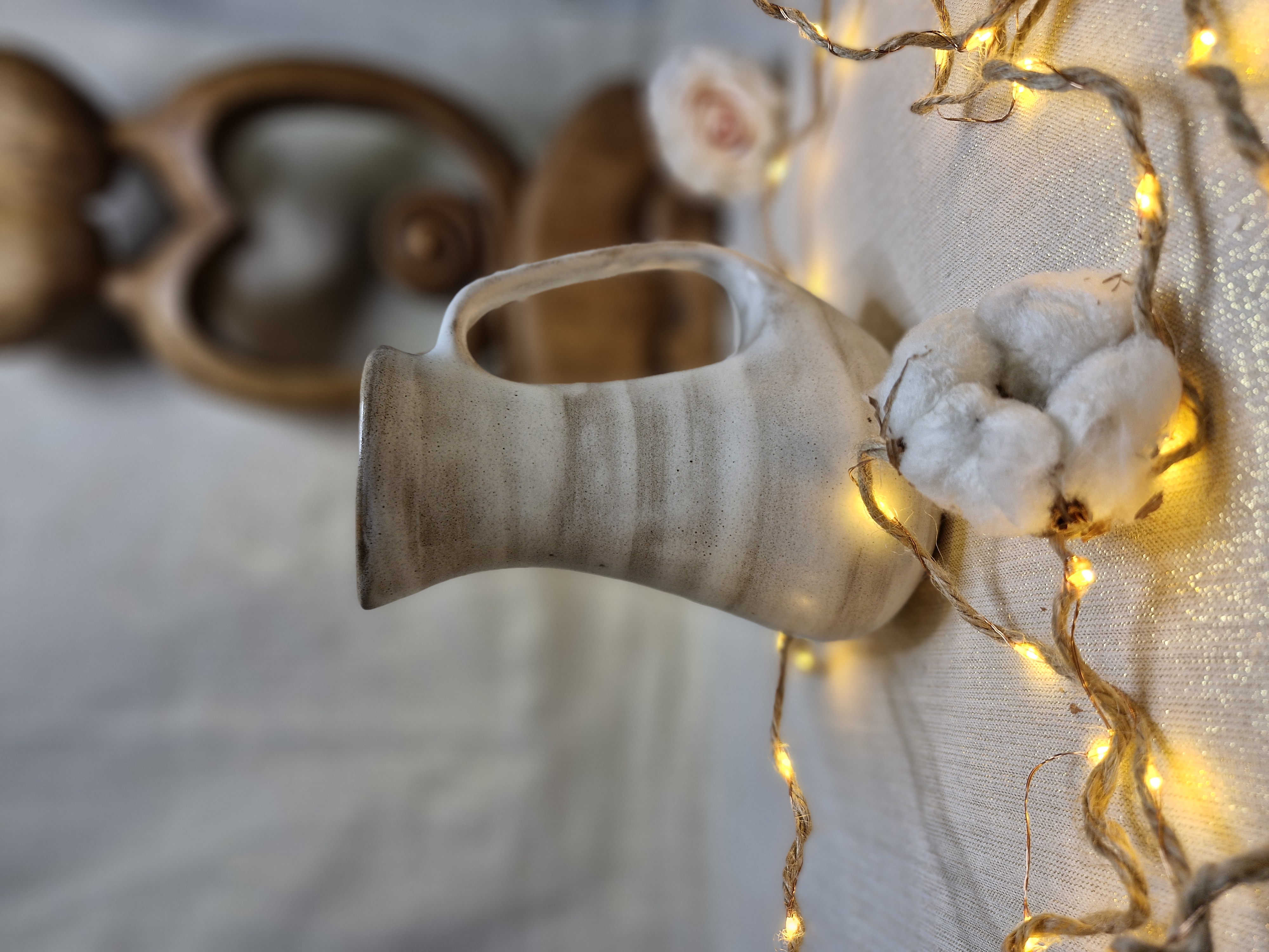 Pichet à lait ou à vin Poterie de Niderviller peint à la main 35 cl