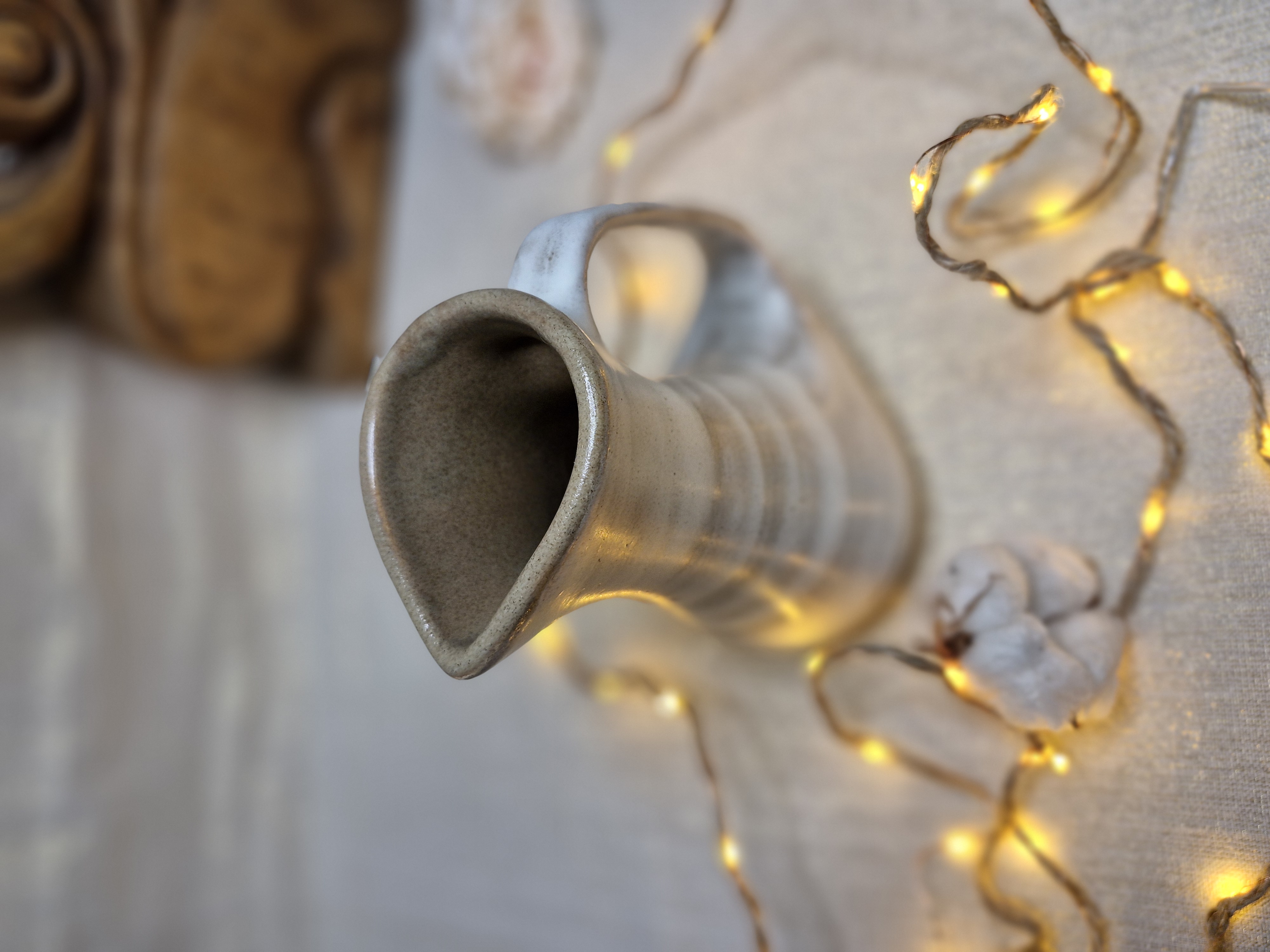 Pichet à lait ou à vin Poterie de Niderviller peint à la main 35 cl