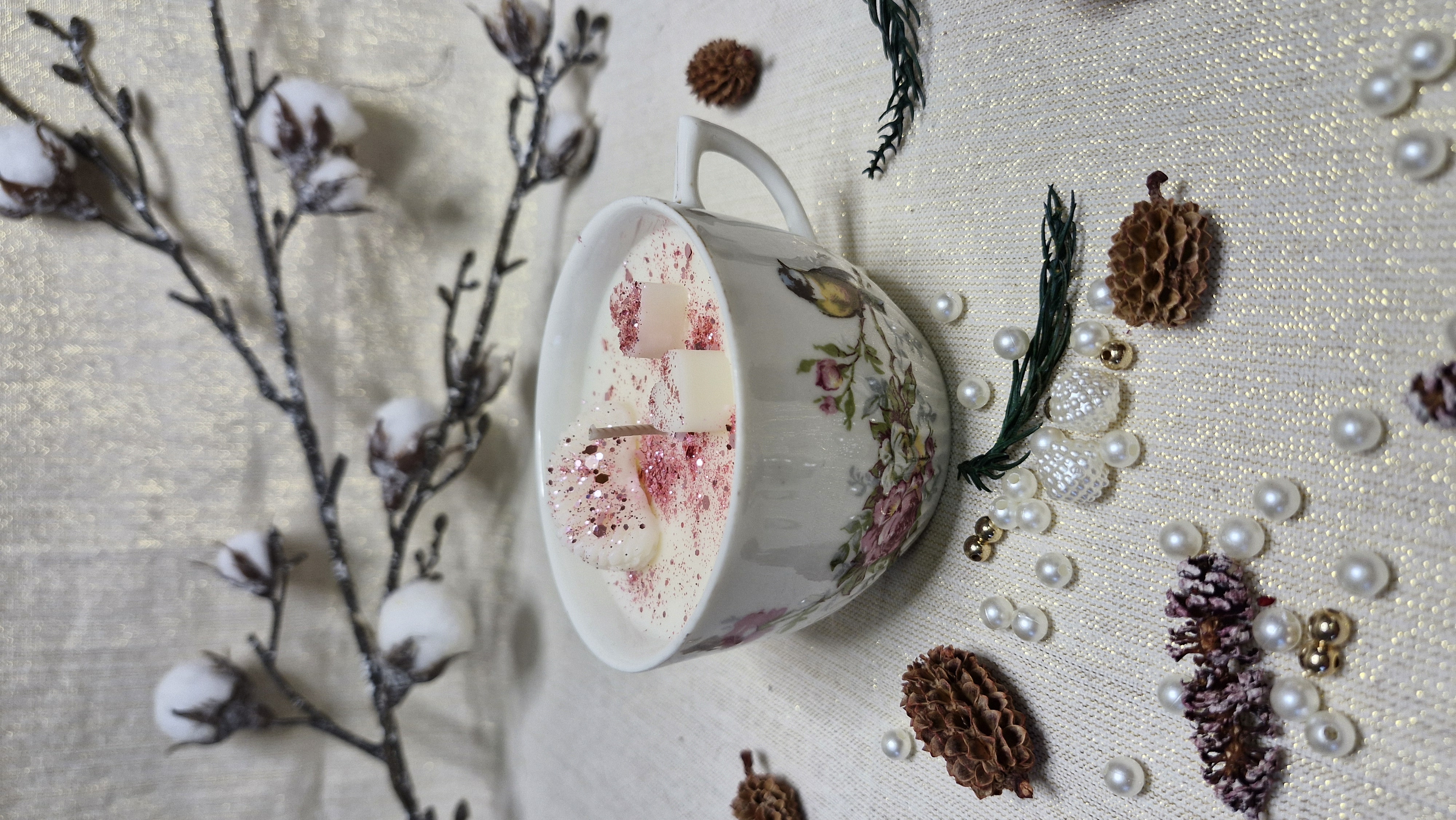 Tasse motif mésange en céramique