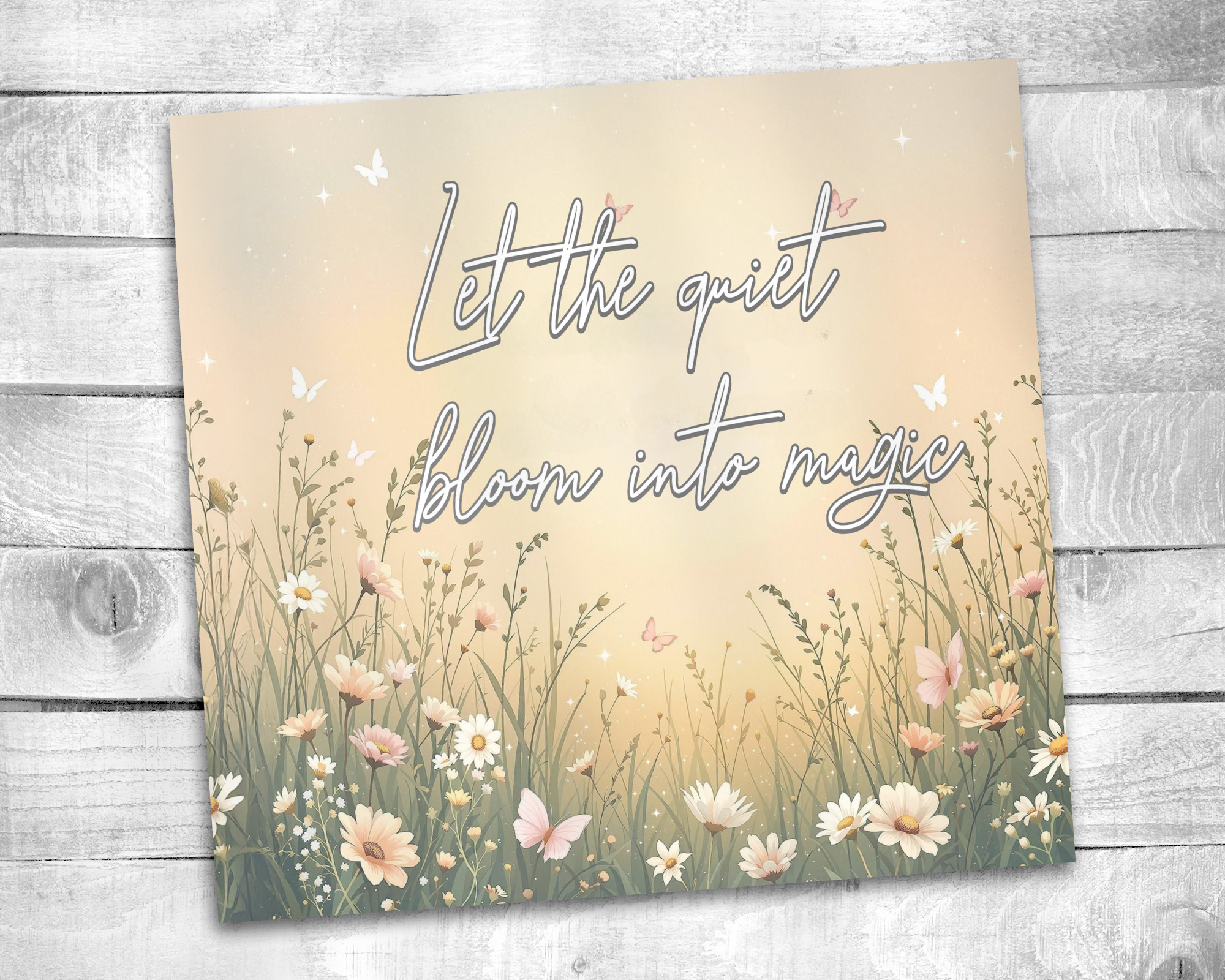 Floral 20 oz Skinny Tumbler Sublimation Design Digital Download PNG Instant DIGITAL ONLY, Inspirational Tumbler Wrap