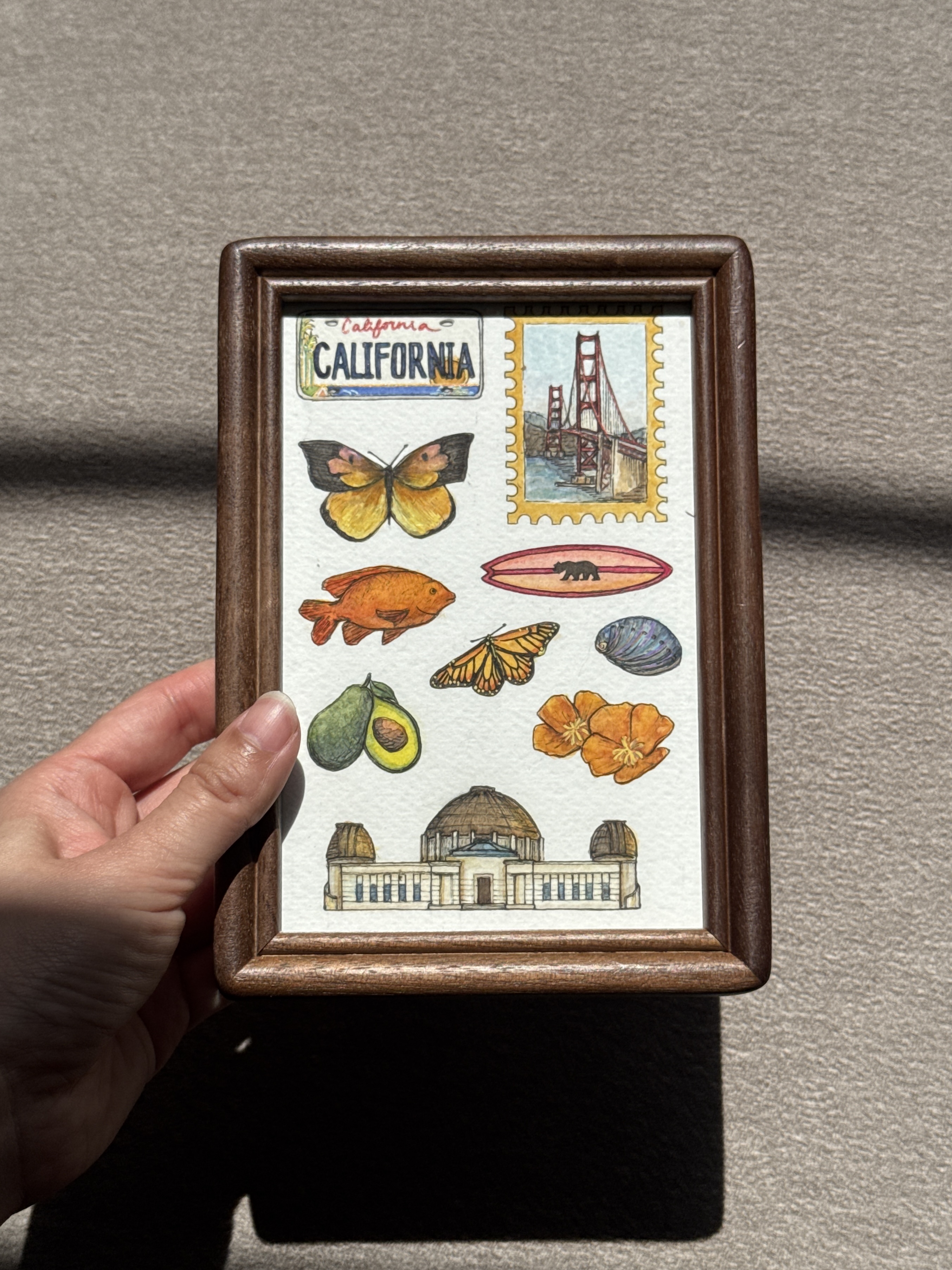 California State Symbols - 4x6 Original