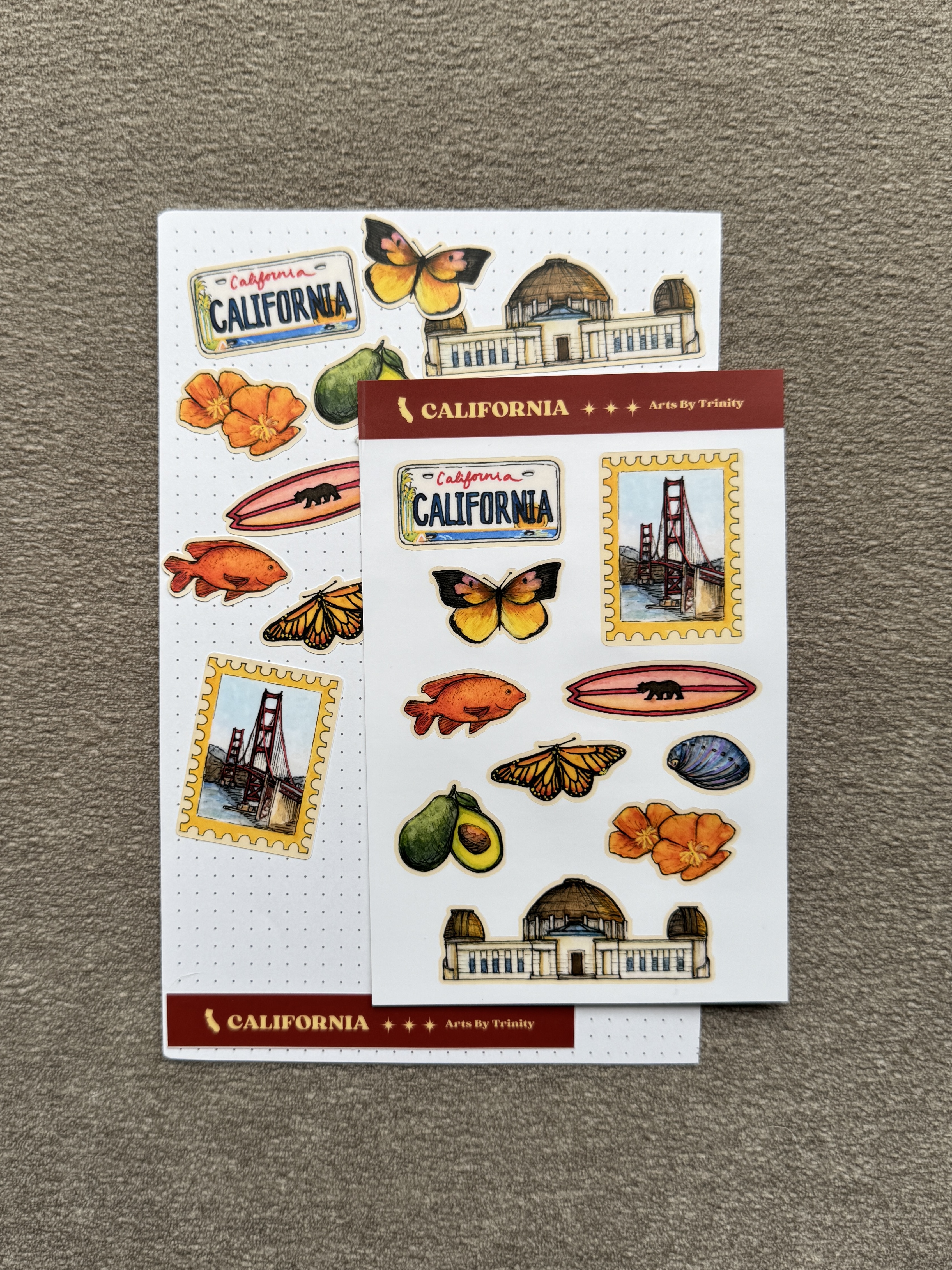 California State Symbols - Sticker Sheet
