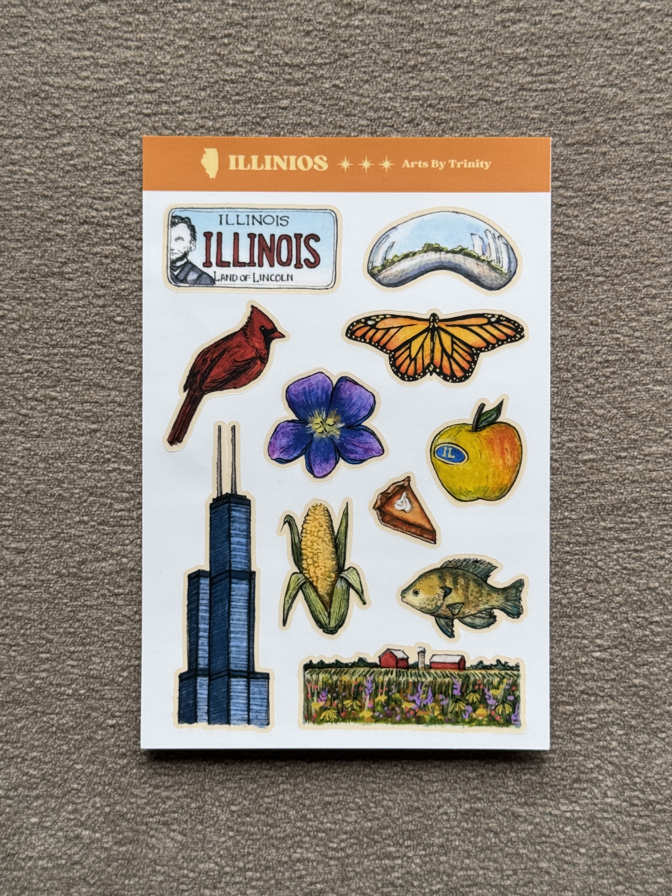 Illinois Symbols - Sticker Sheet