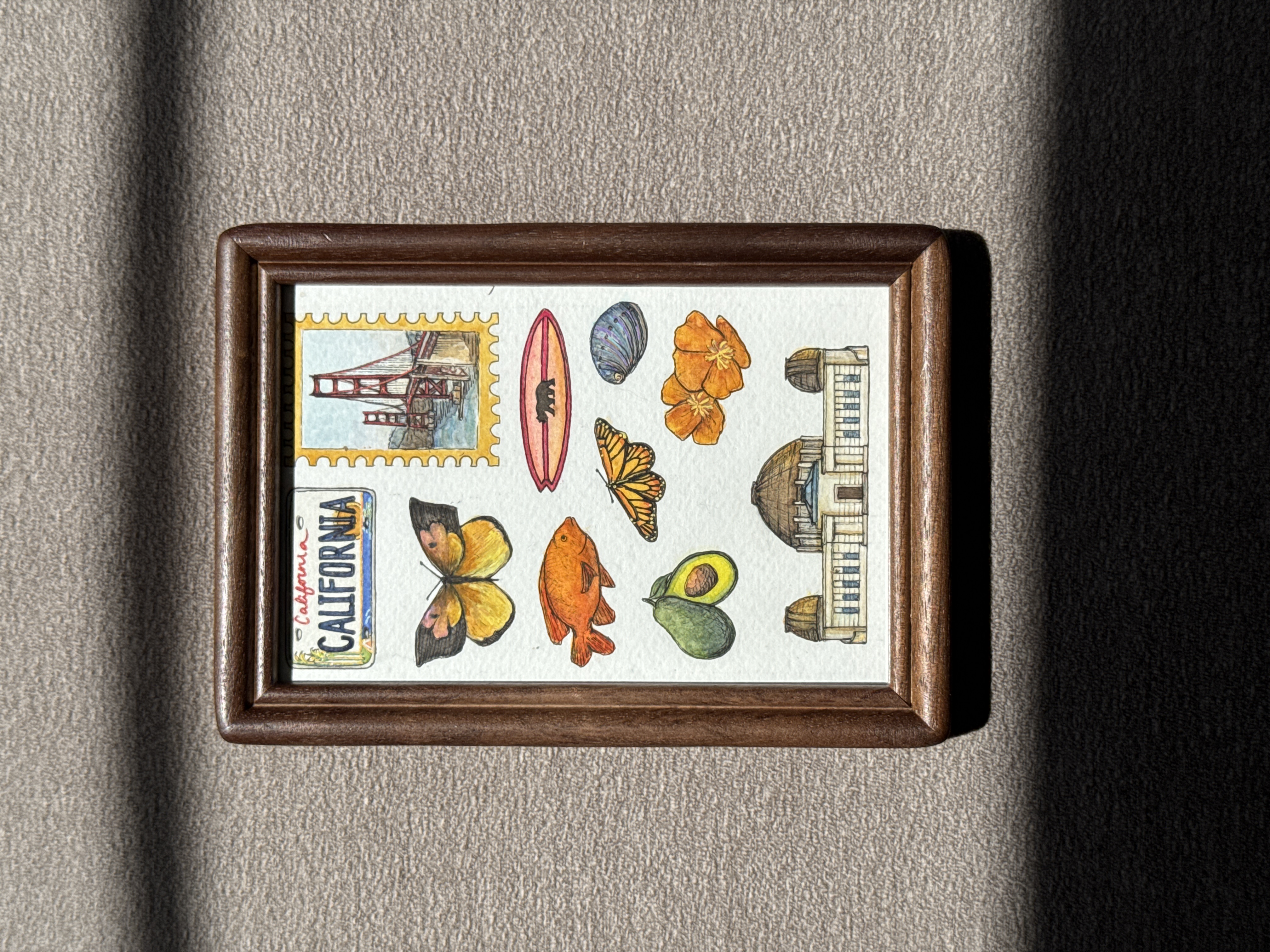 California State Symbols - 4x6 Original