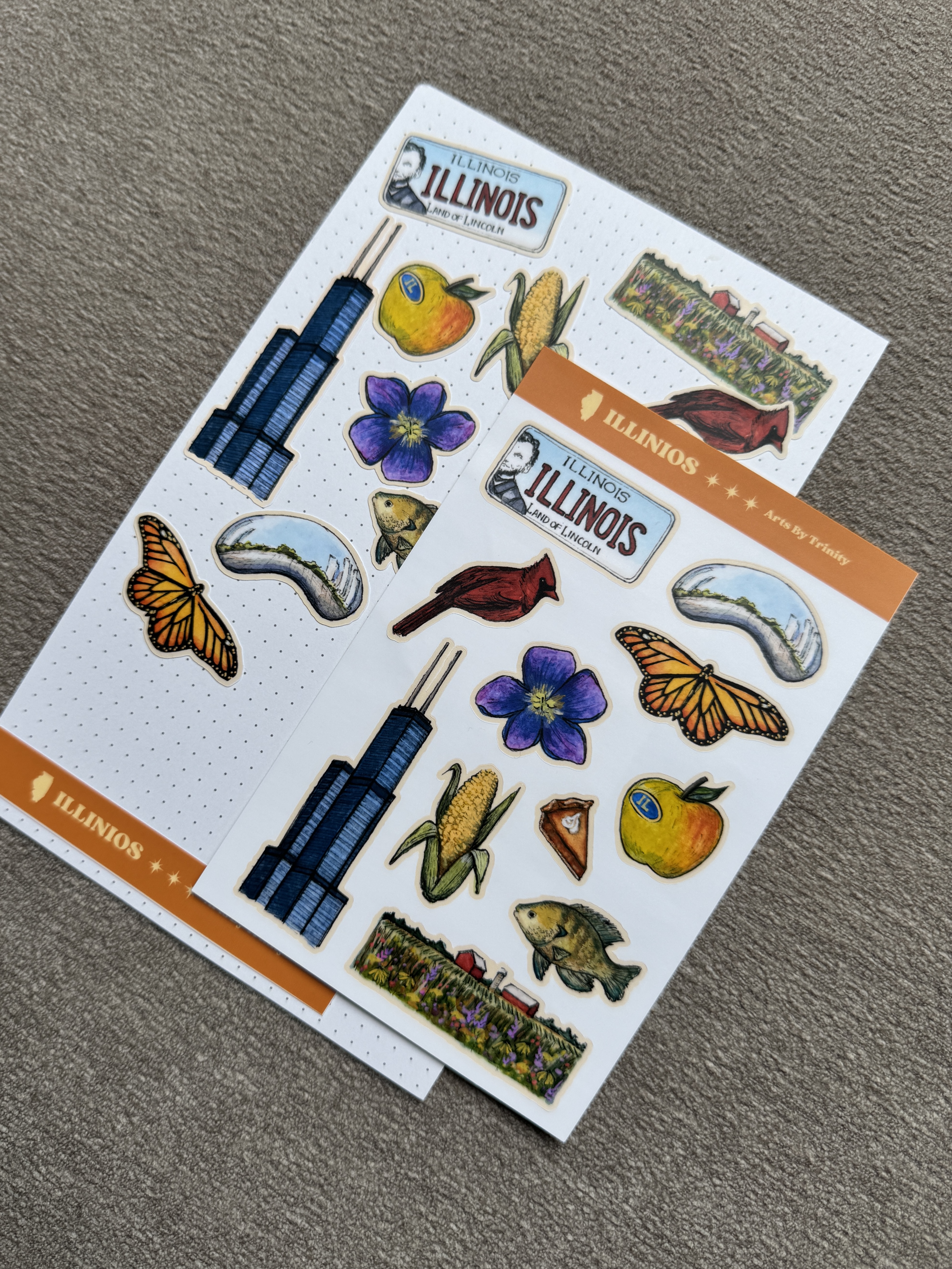 Illinois Symbols - Sticker Sheet