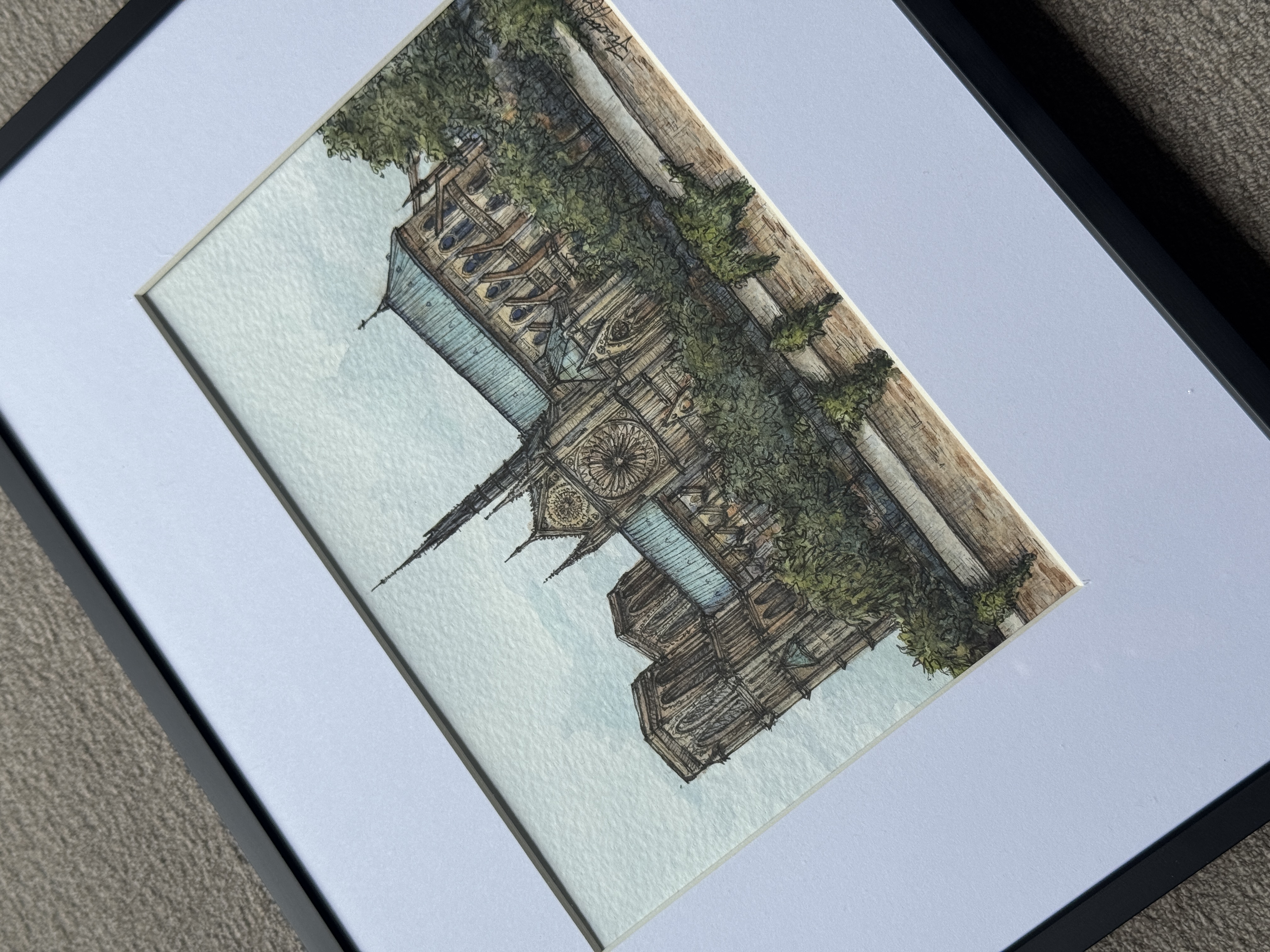 Notre-Dame Cathedral - 5x7 Original