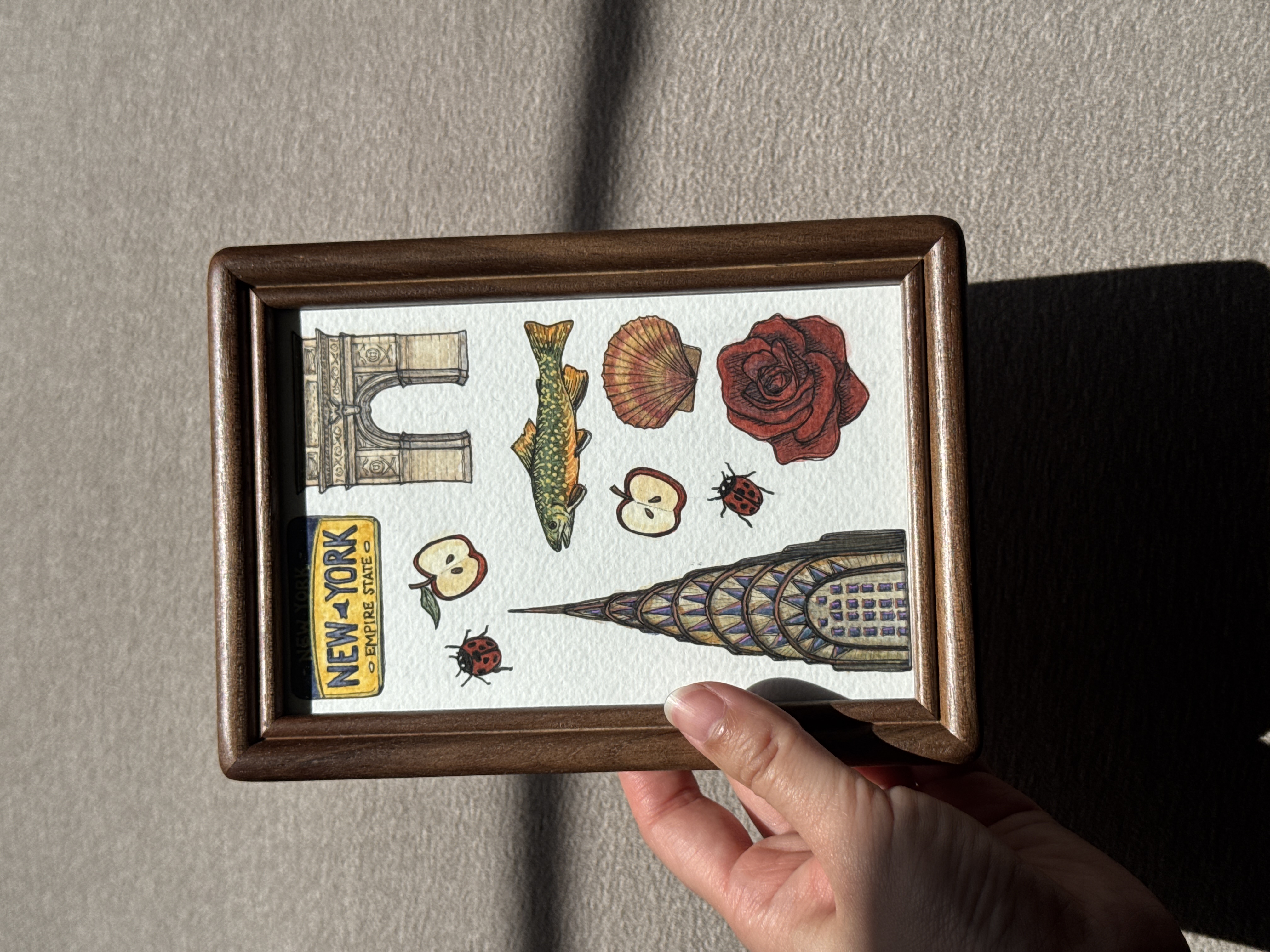 New York State Symbols - 4x6 Original