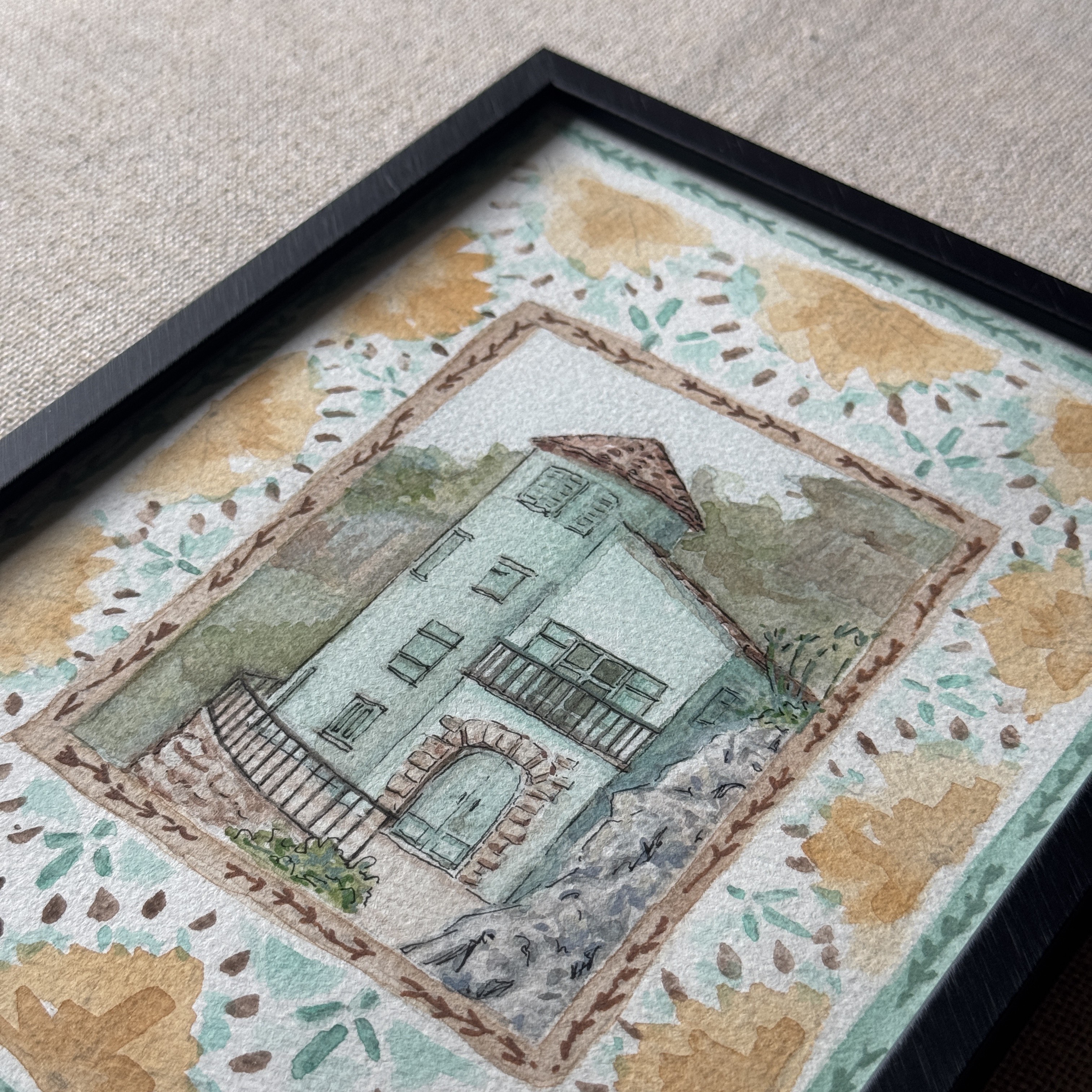 Cliffside Cottage - 6x8 Original Art