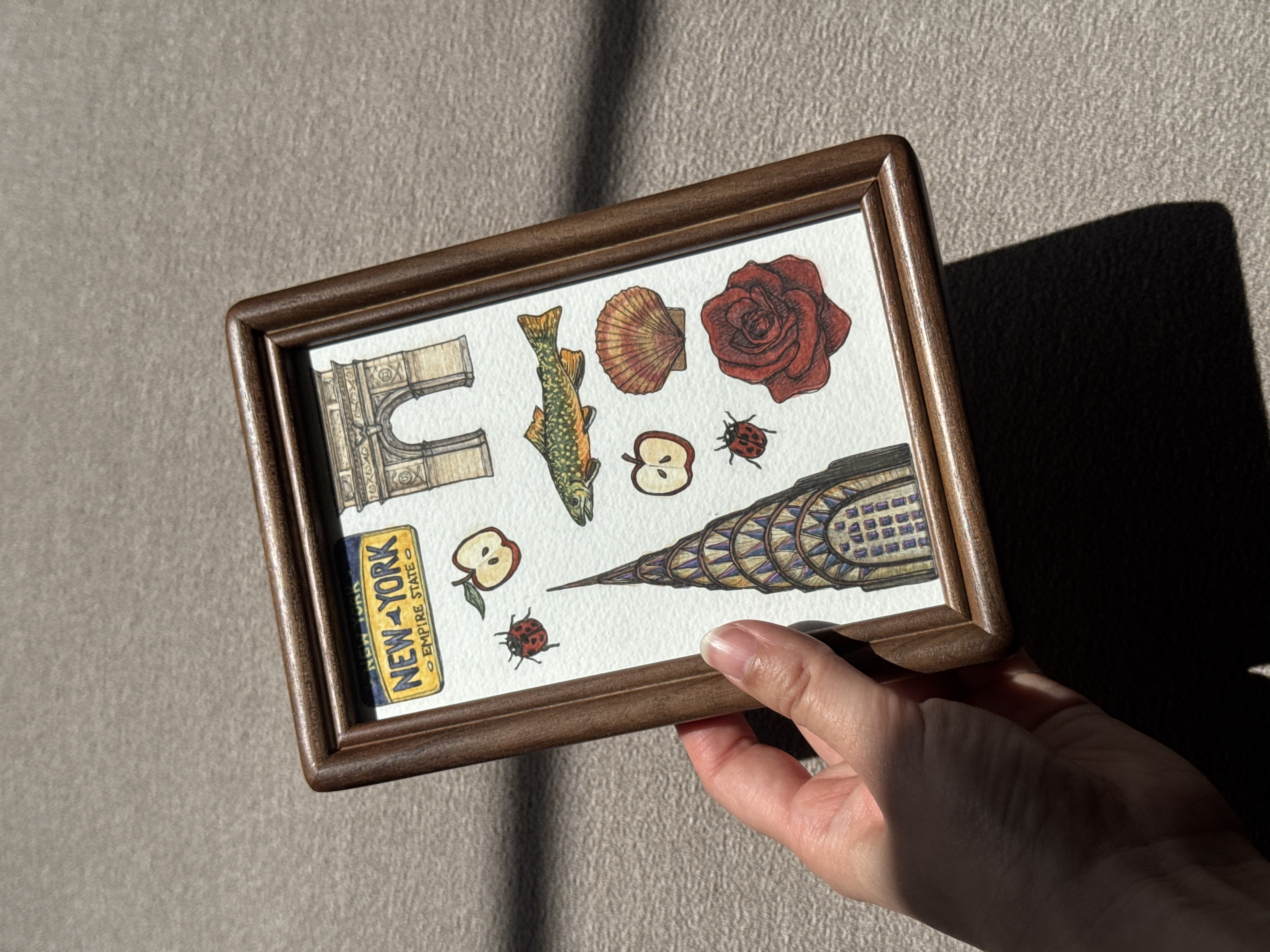 New York State Symbols - 4x6 Original