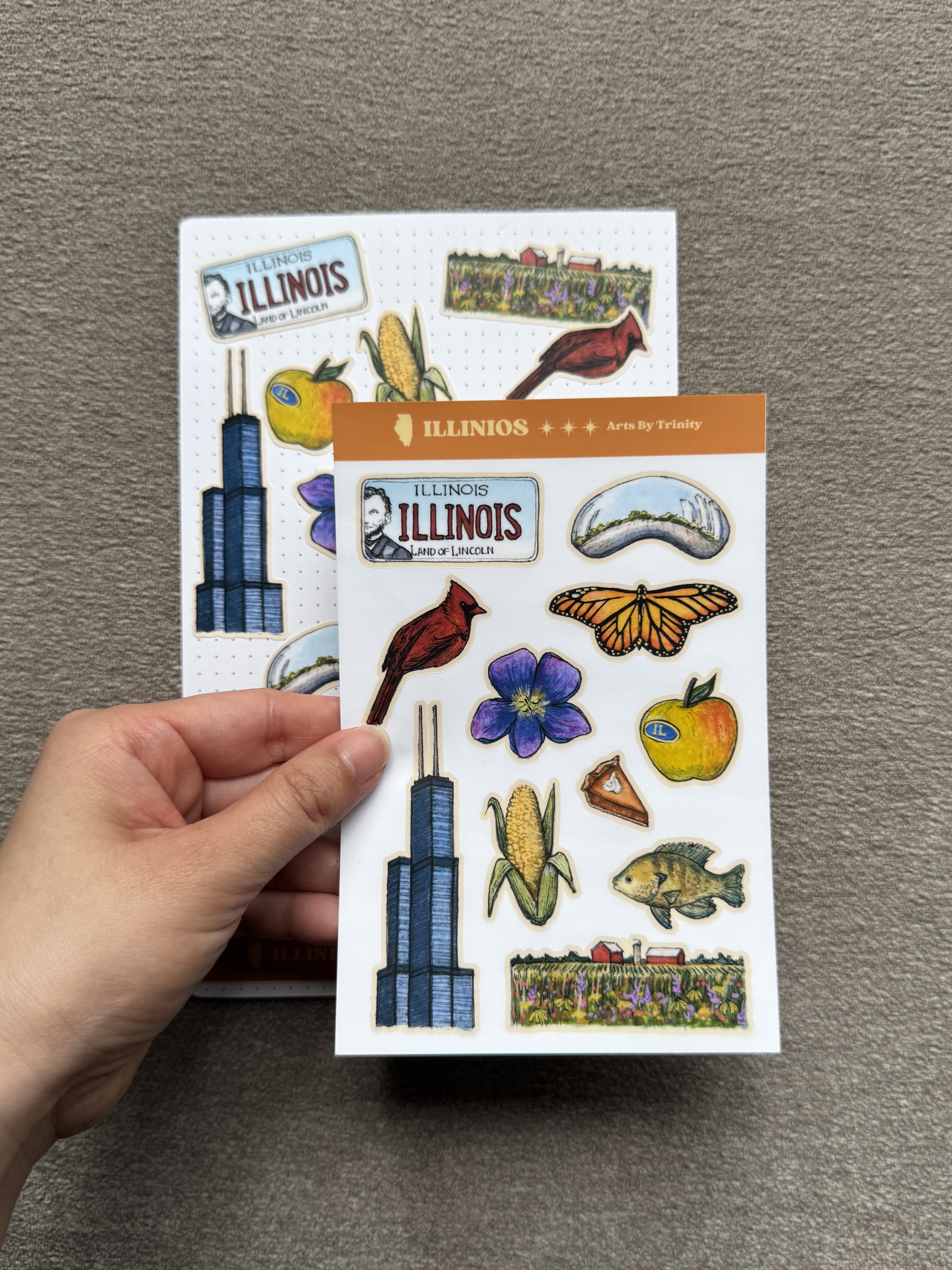 Illinois Symbols - Sticker Sheet