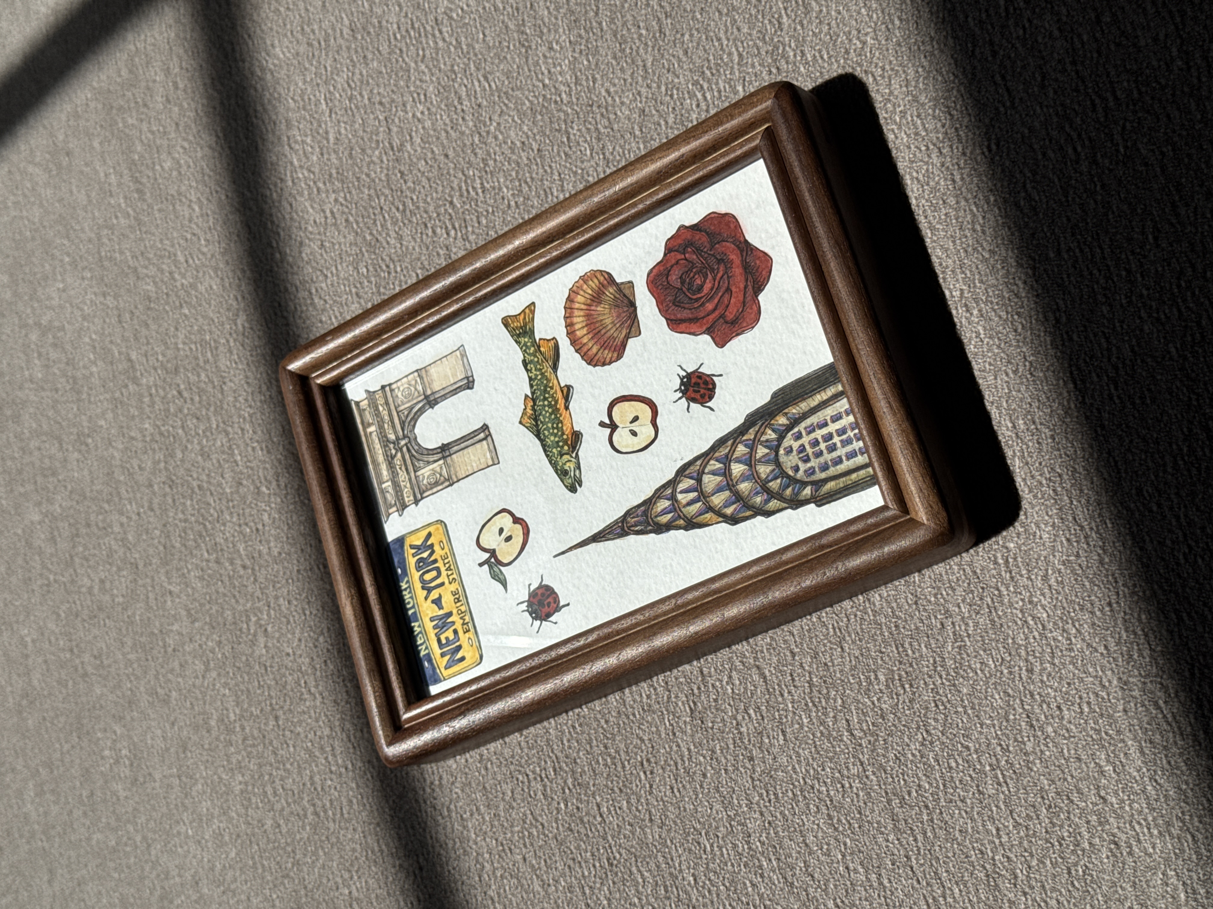 New York State Symbols - 4x6 Original