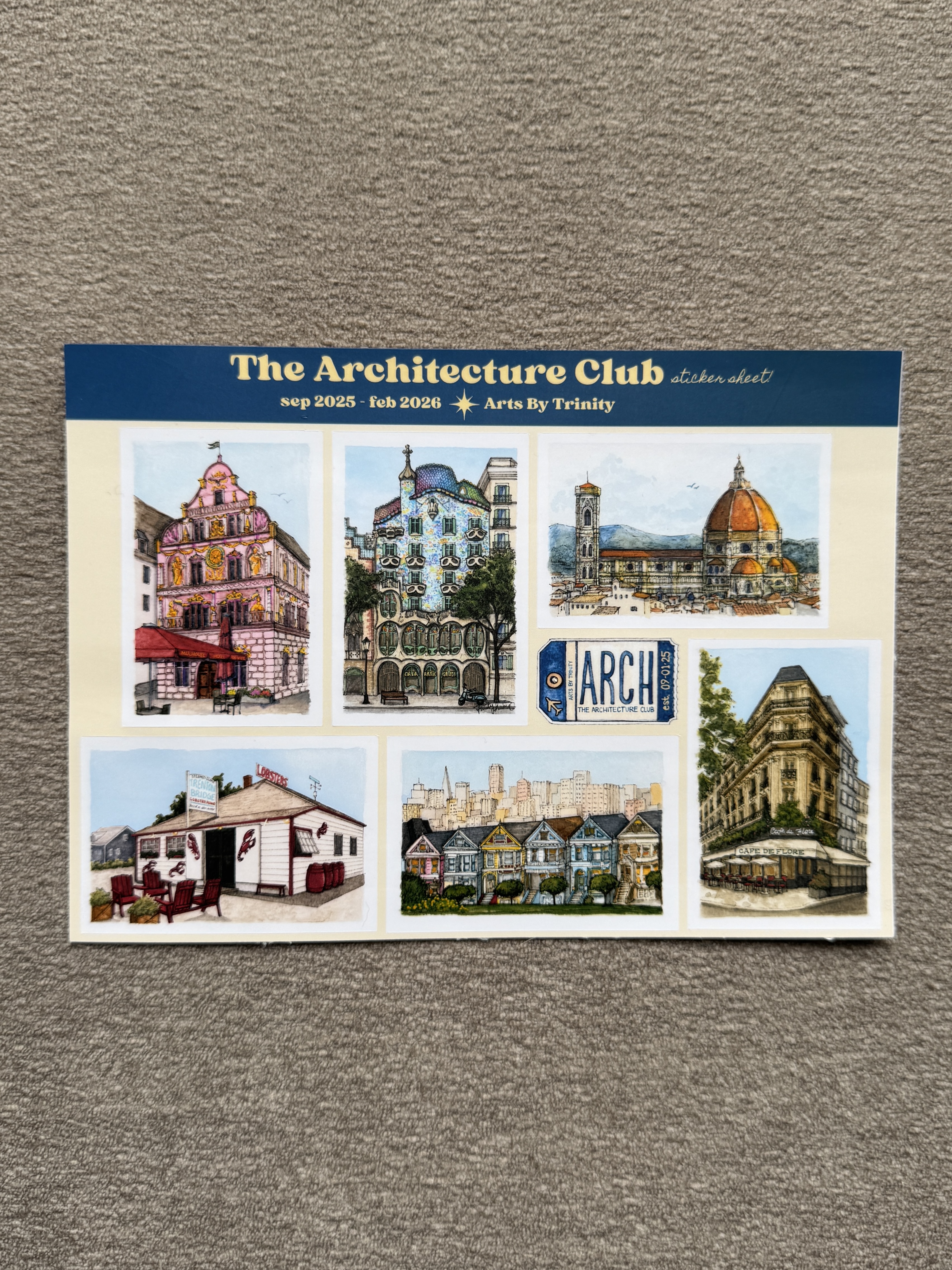 Architecture Club Sticker Sheet (Vol. 1)