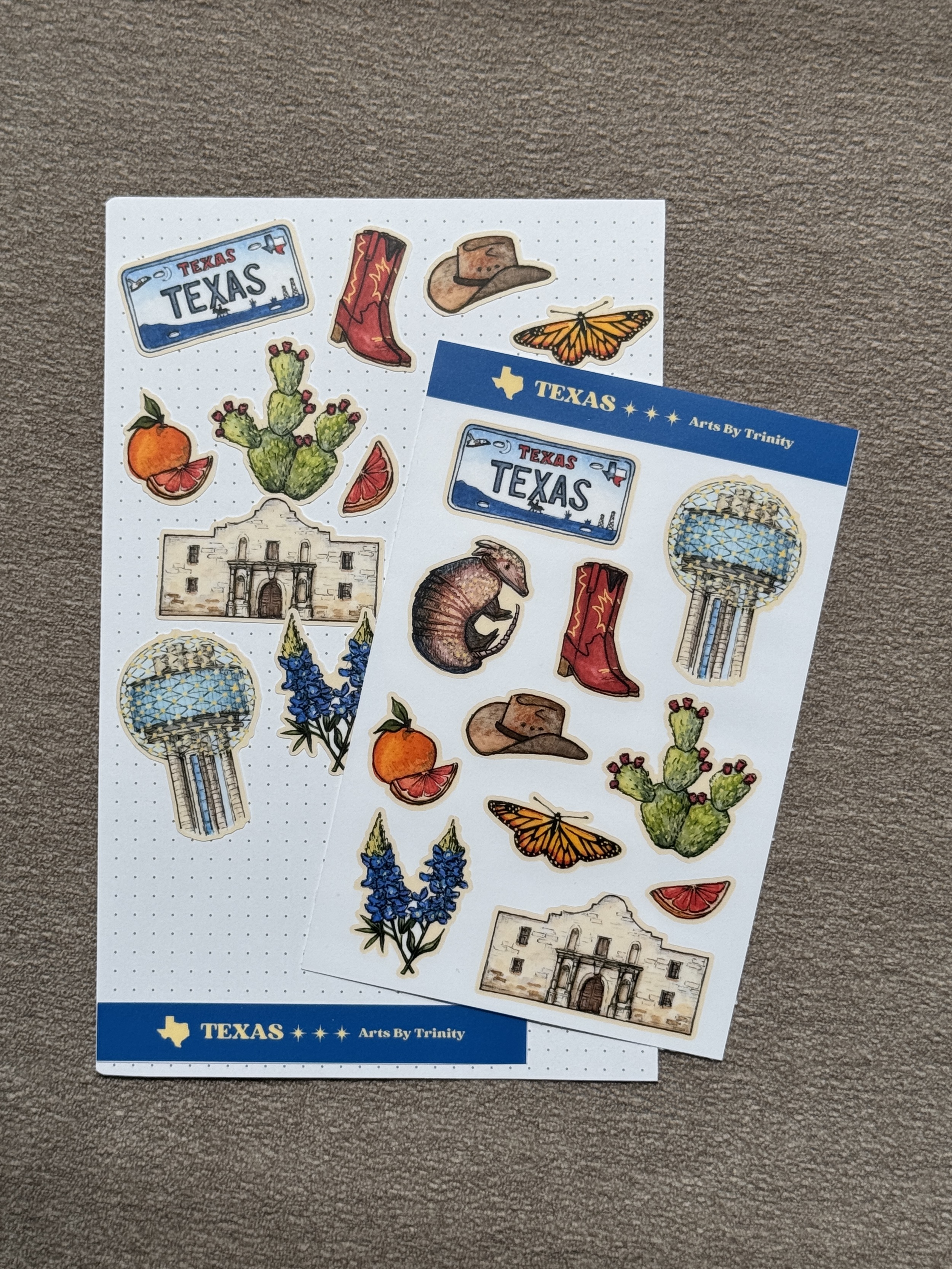 Texas State Symbols - Sticker Sheet