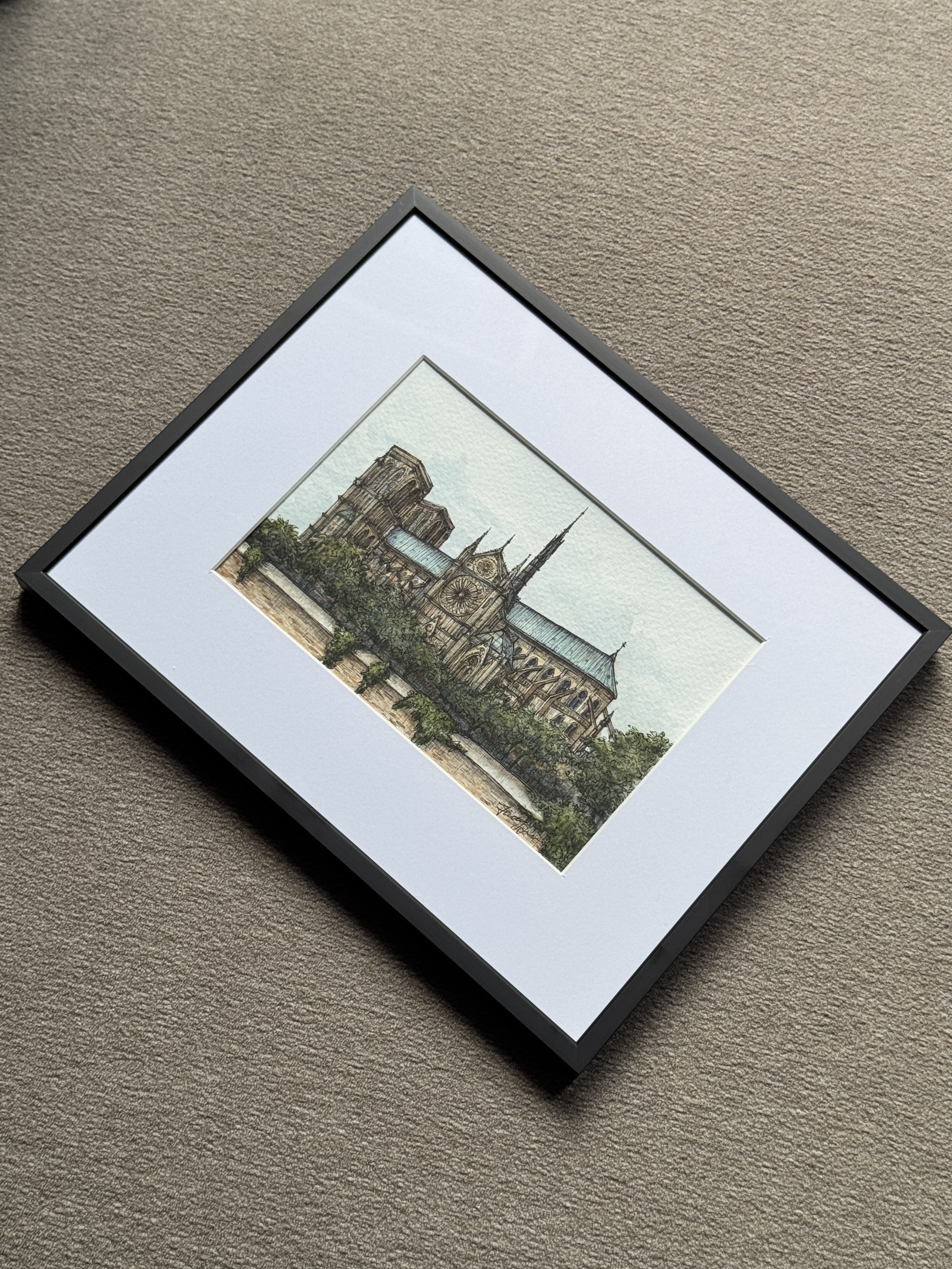 Notre-Dame Cathedral - 5x7 Original