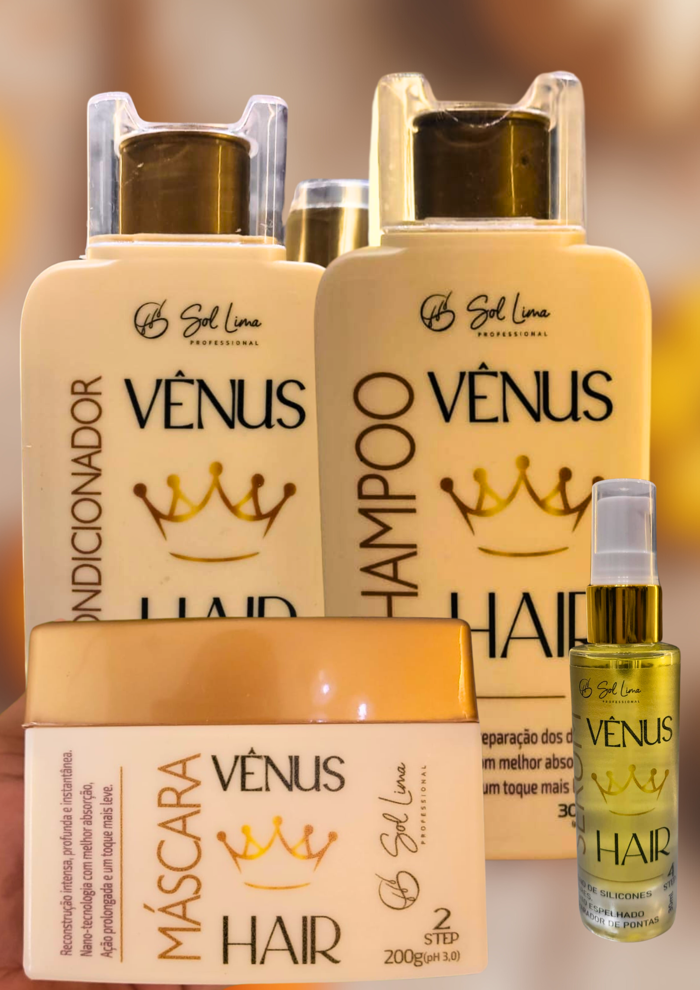Kit Cuidados para Cabelo Vênus Hair