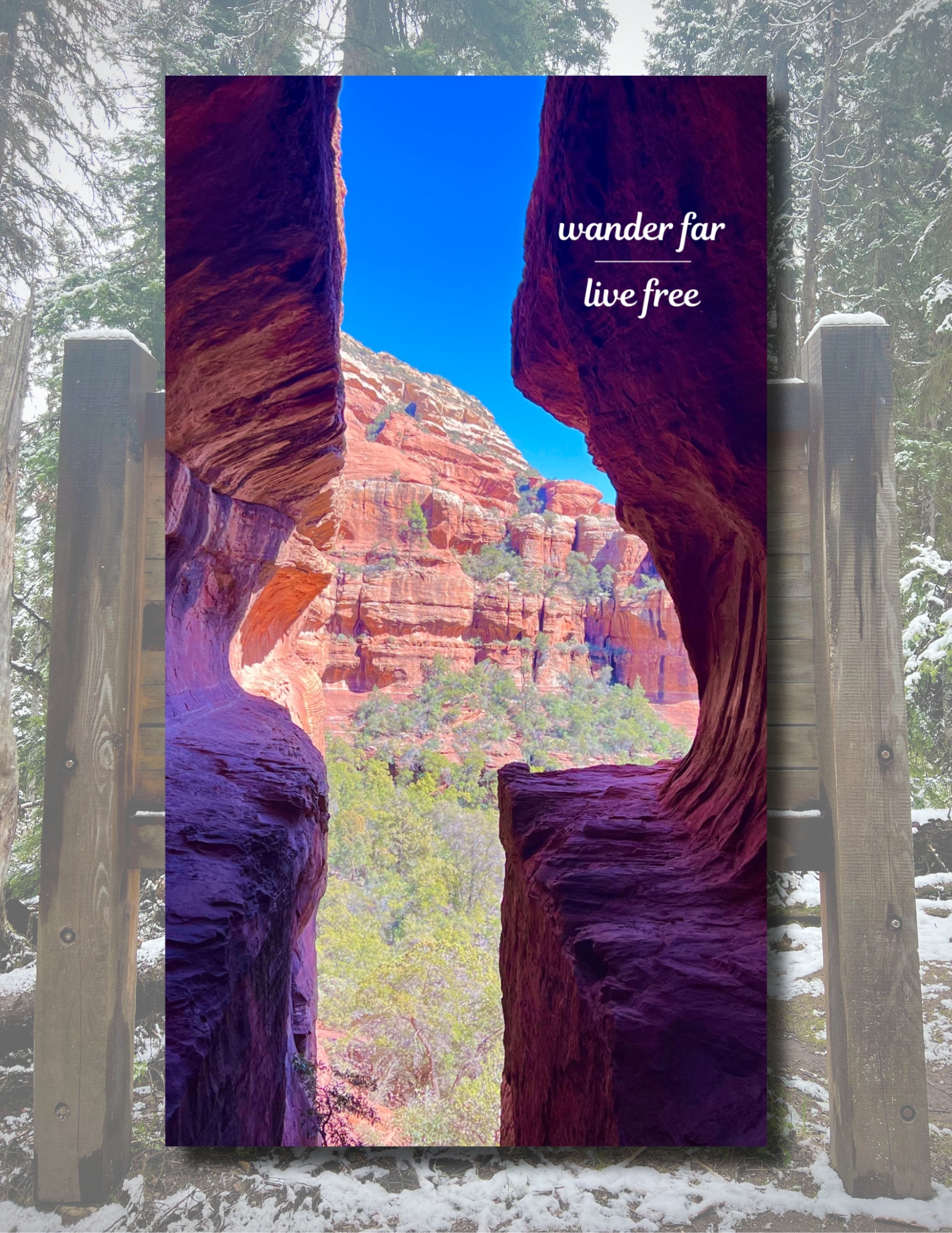 Wander Far | Live Free Mobile Wallpaper