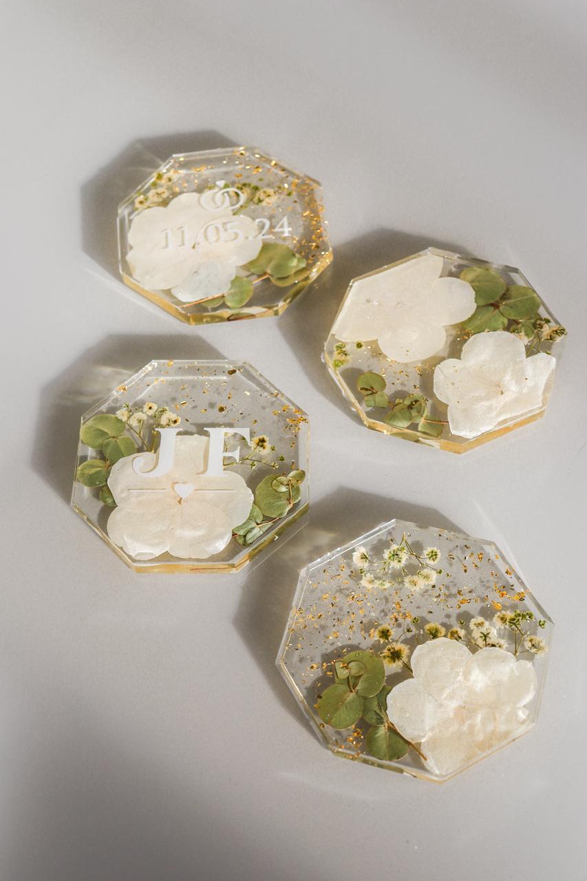 Porta copos hexagonal com suporte