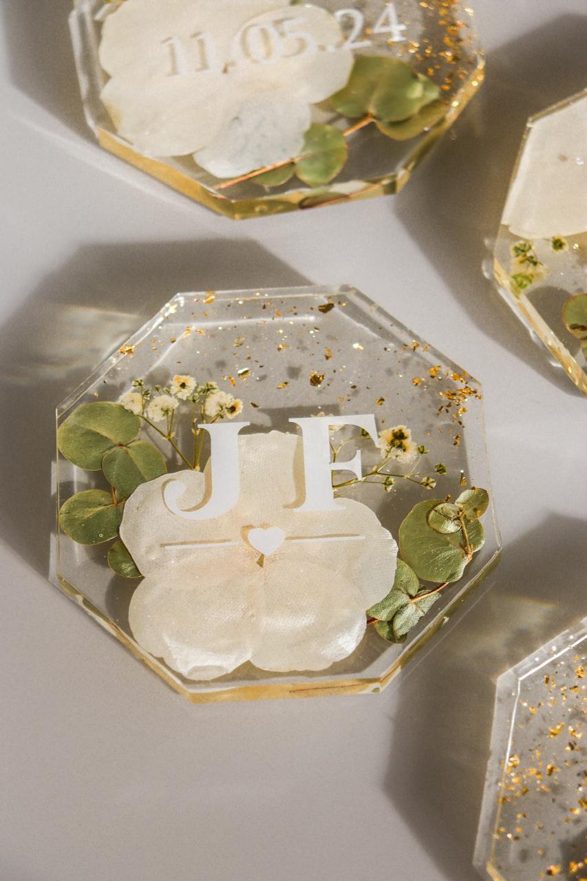 Porta copos hexagonal com suporte