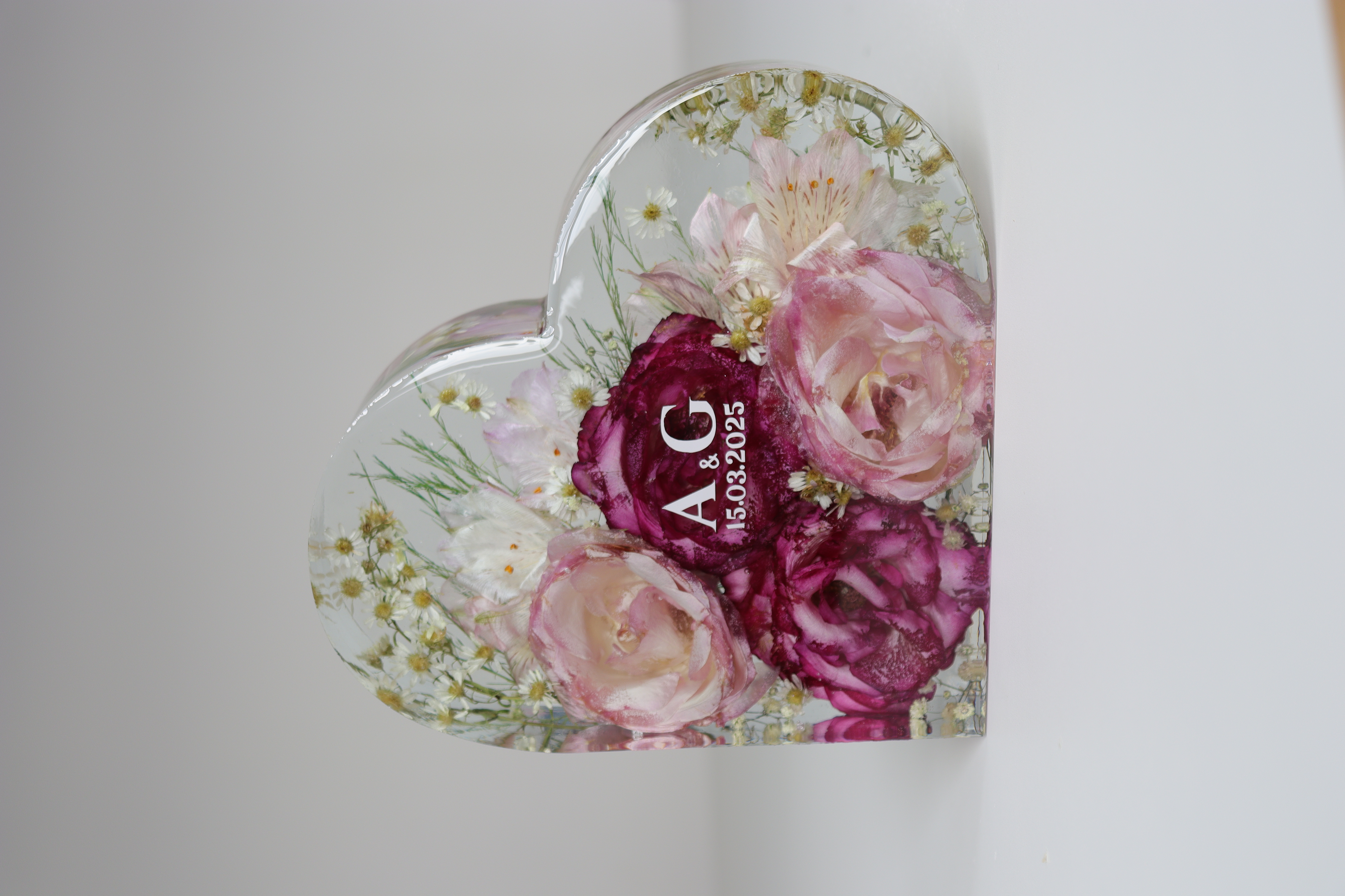 Eternização formato coração (M e G)