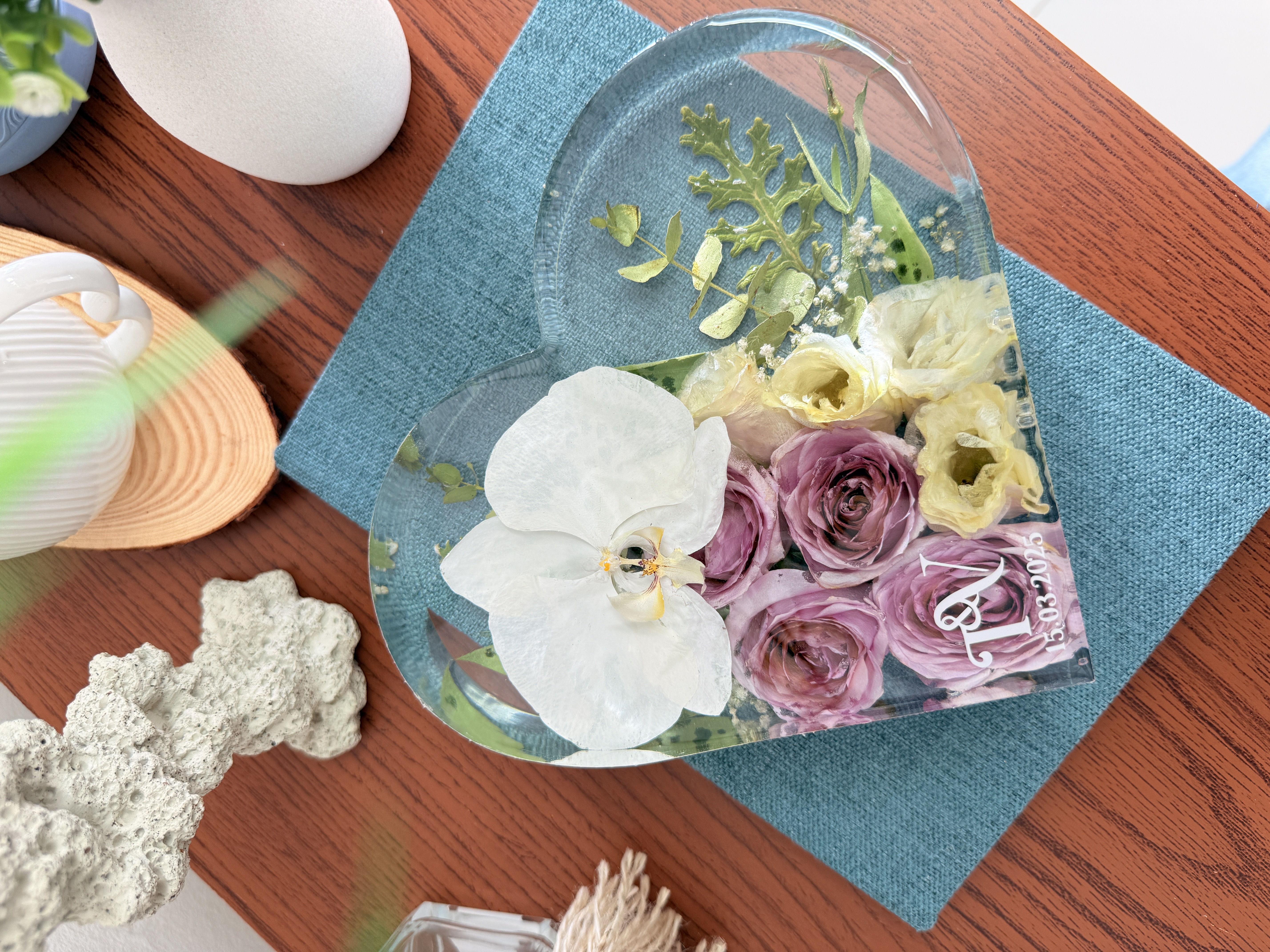 Eternização formato coração (M e G)