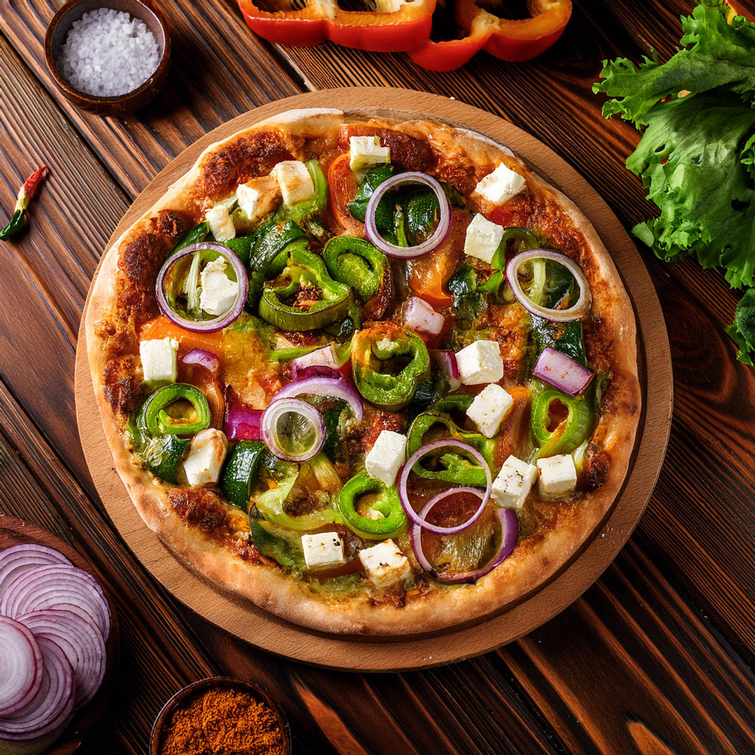 Mini Barbeque Paneer Pizza