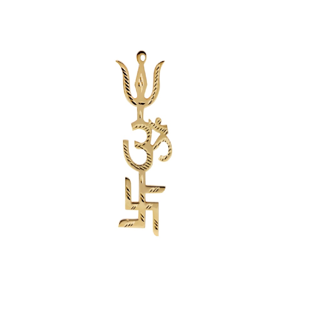 Om Swastik Trishul Trishakti Yantra