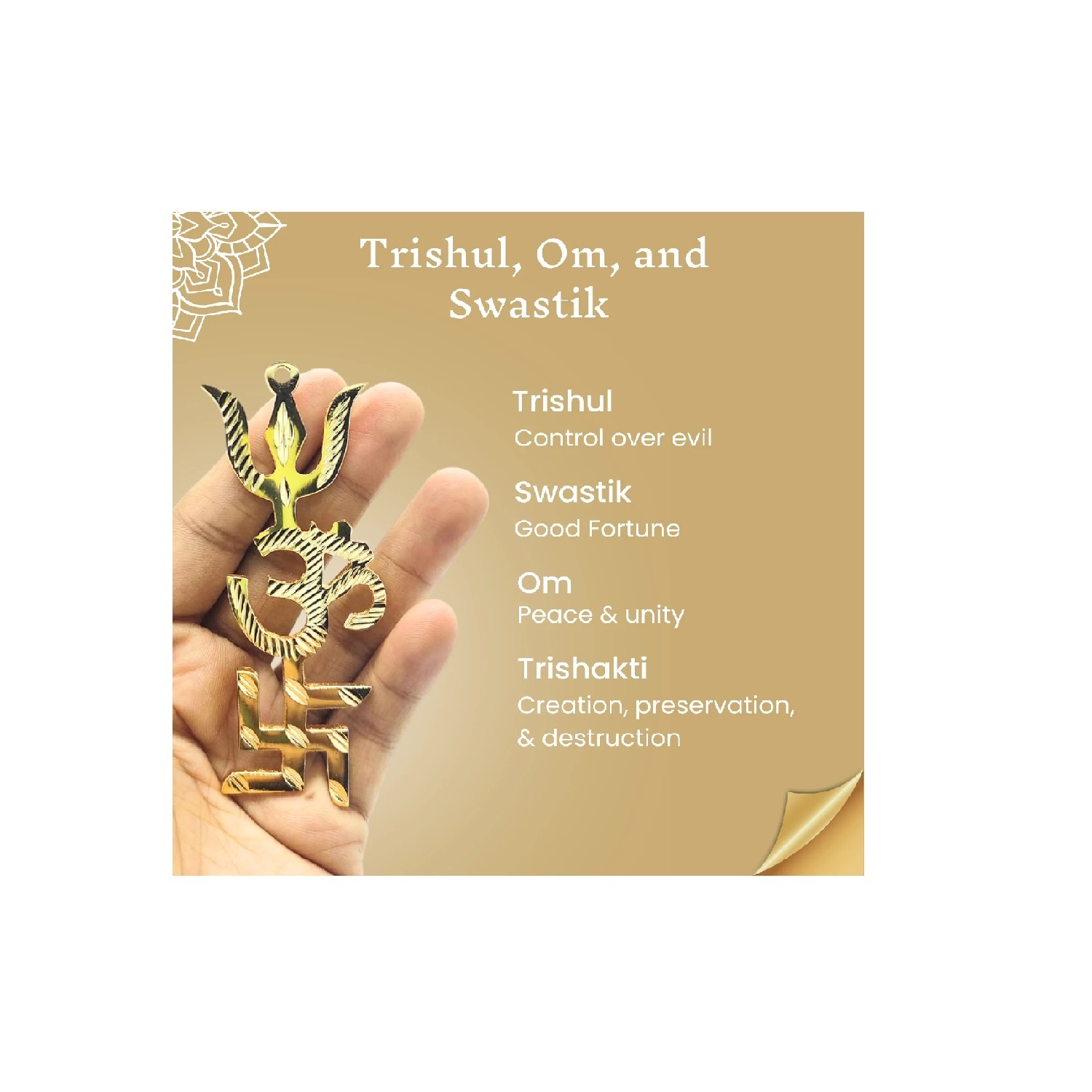 Om Swastik Trishul Trishakti Yantra
