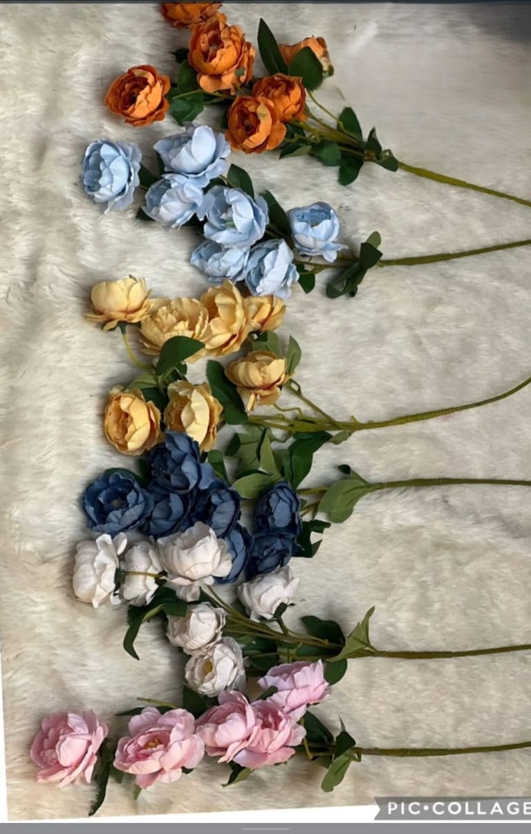 Artificial Peony Flower Stems (Single Stem)