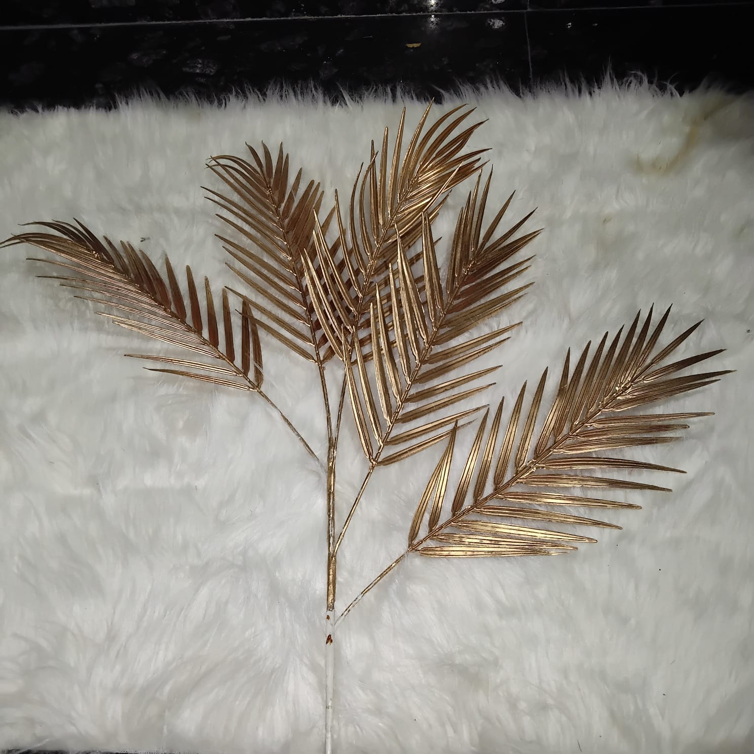 Golden Palm Leaf Decor