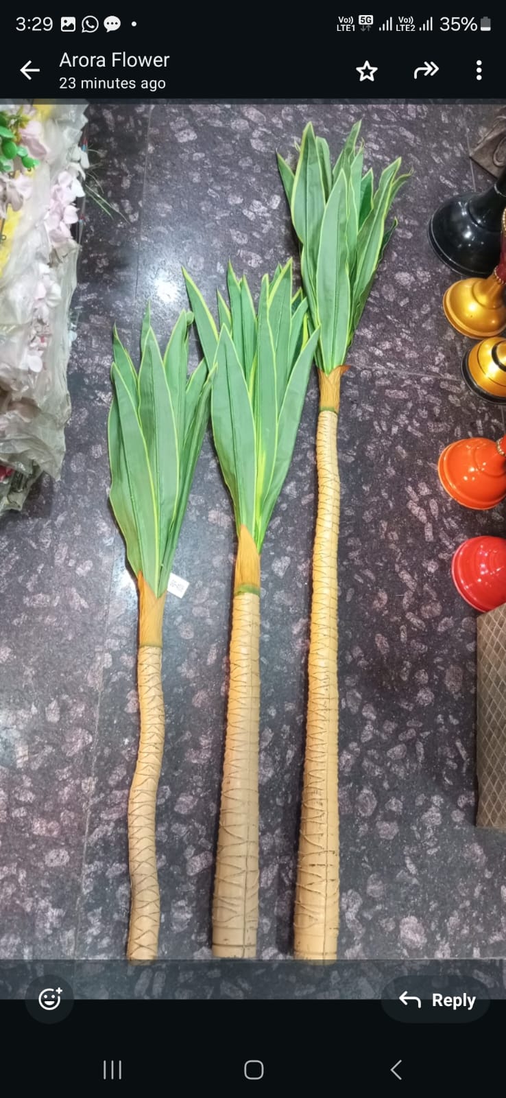 Artificial Green Plant Stems