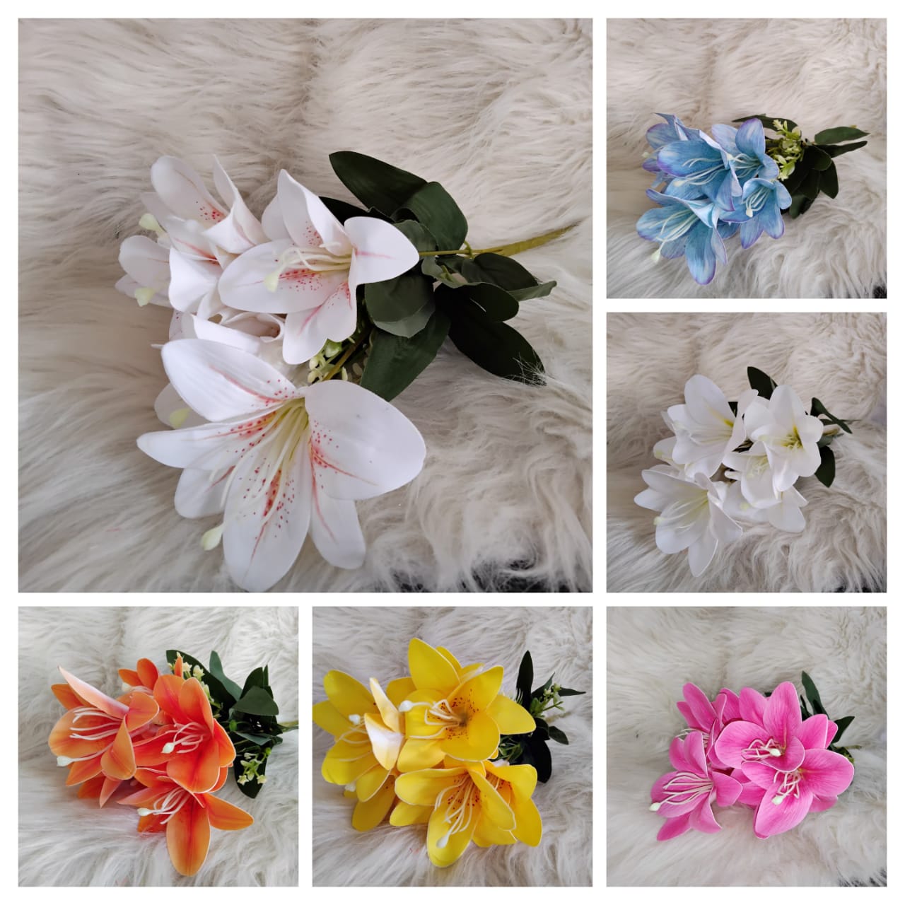 Artificial Lily Flower Bouquets