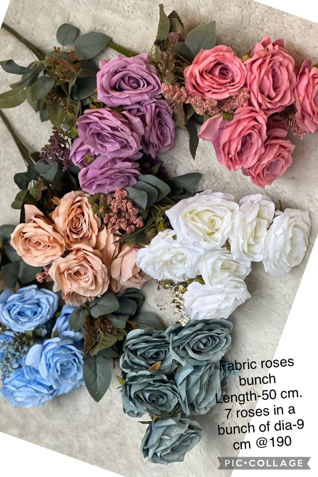 Fabric Roses Bunch