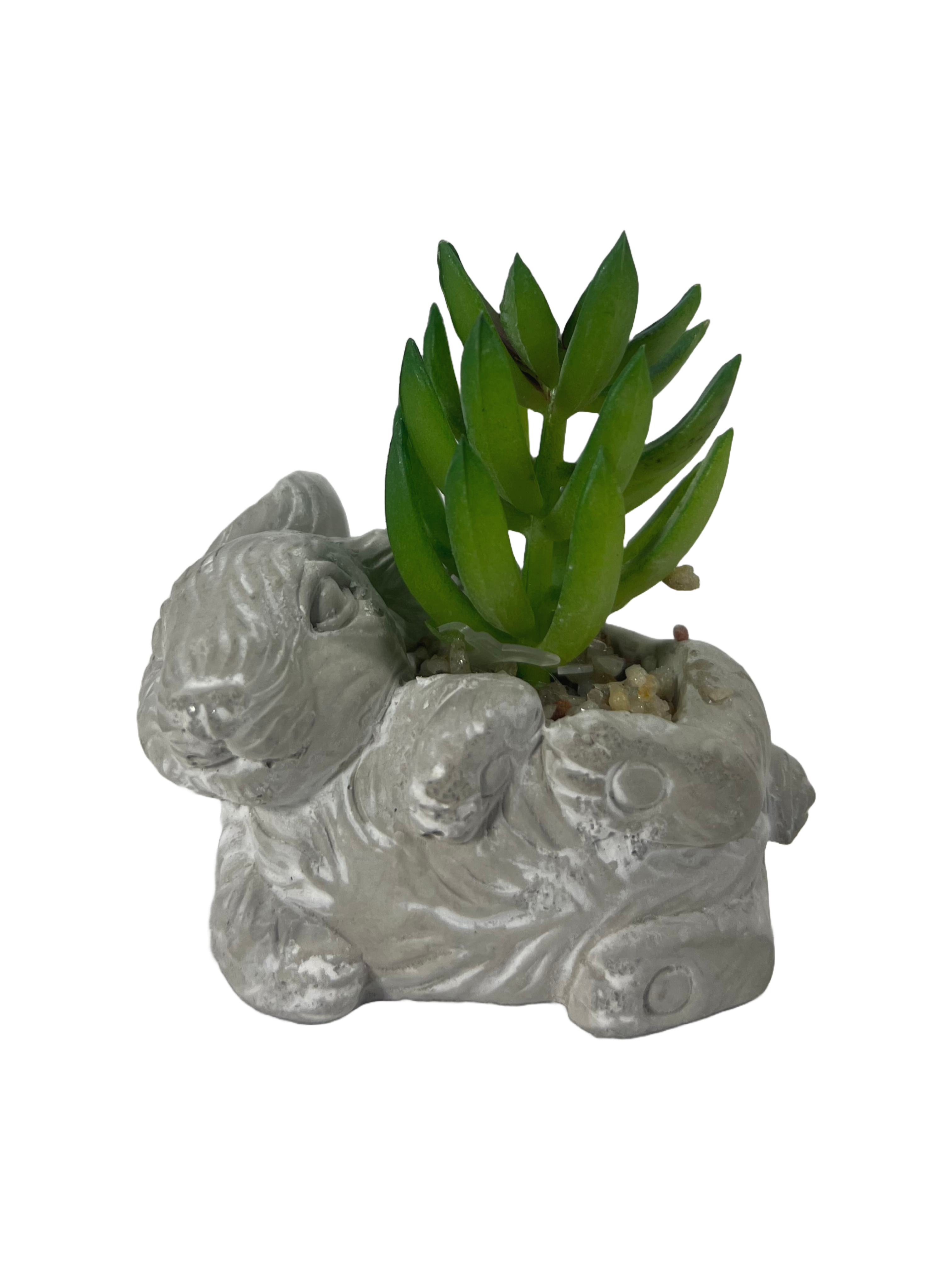 The Green Gallery Bunny Succulent Planter Collection – Mini Animal-Shaped Pots with Artificial Green Plants | Set of 6 Styles | 7–8 cm 