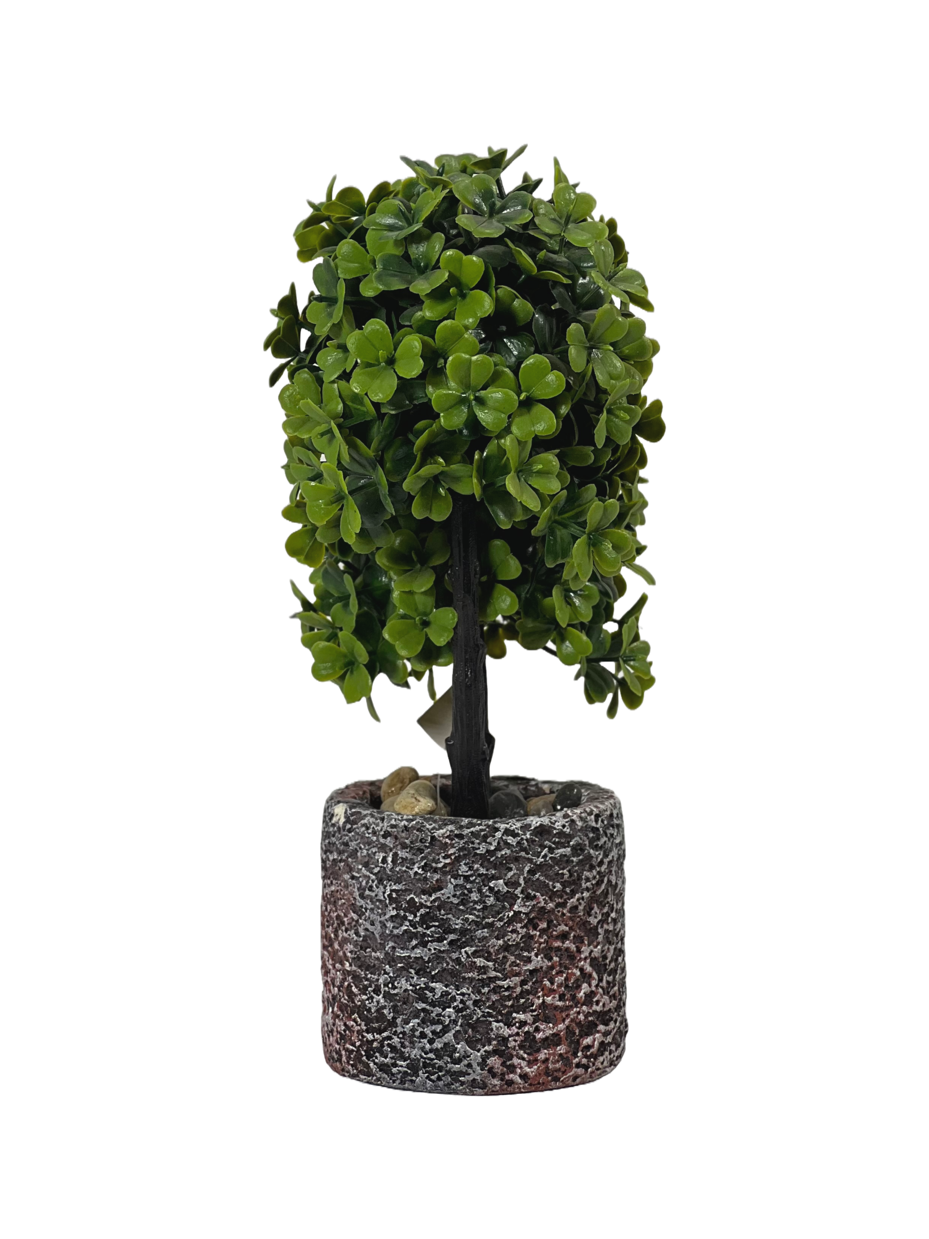 The Green Gallery Artificial Bonsai Tree in Textured Stone Pot – 3 Variants | Realistic Faux Plant for Home & Office Decor | 20 cm