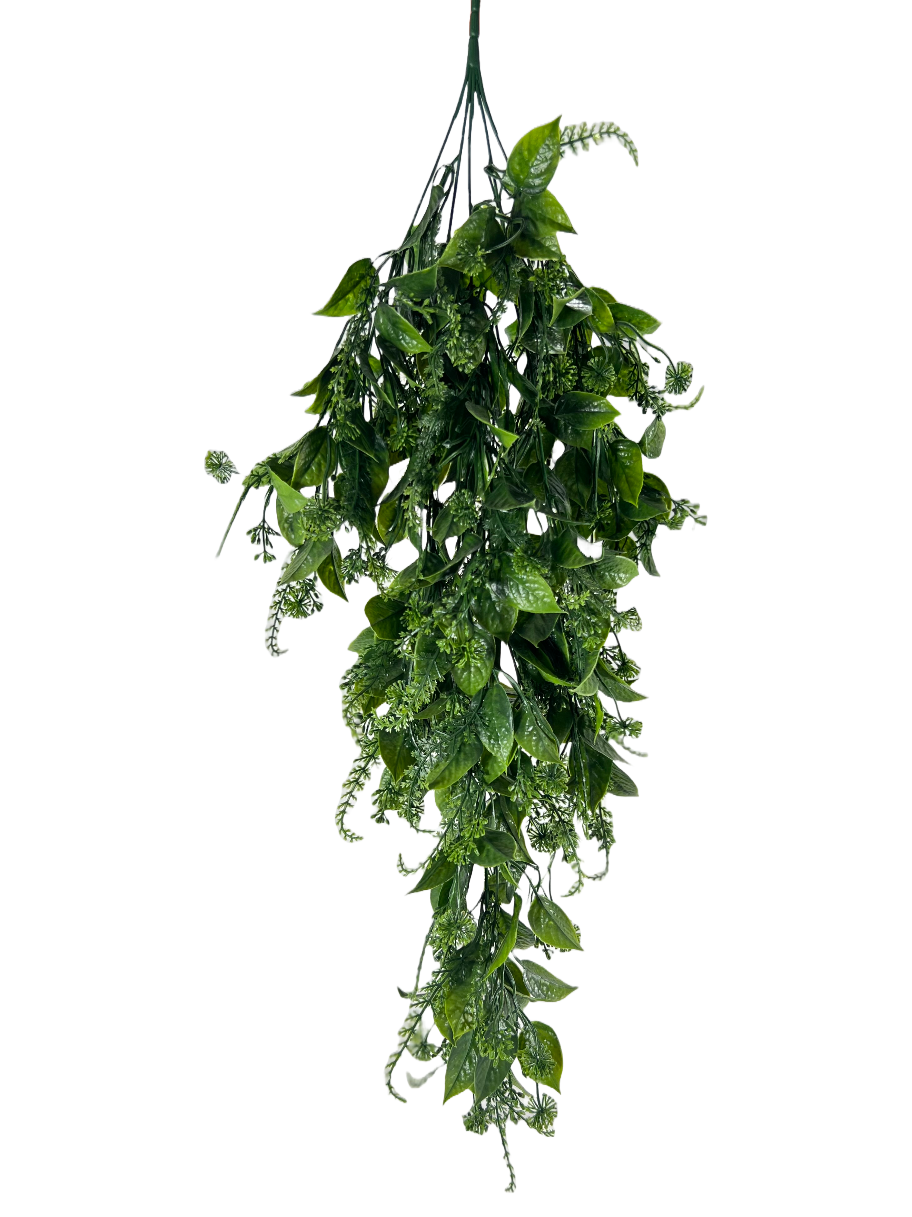 The Green Gallery Artificial Hanging Plants – Assorted Leaf Vines for Wall & Balcony Decor | Set of 8 Styles | 85–100 cm