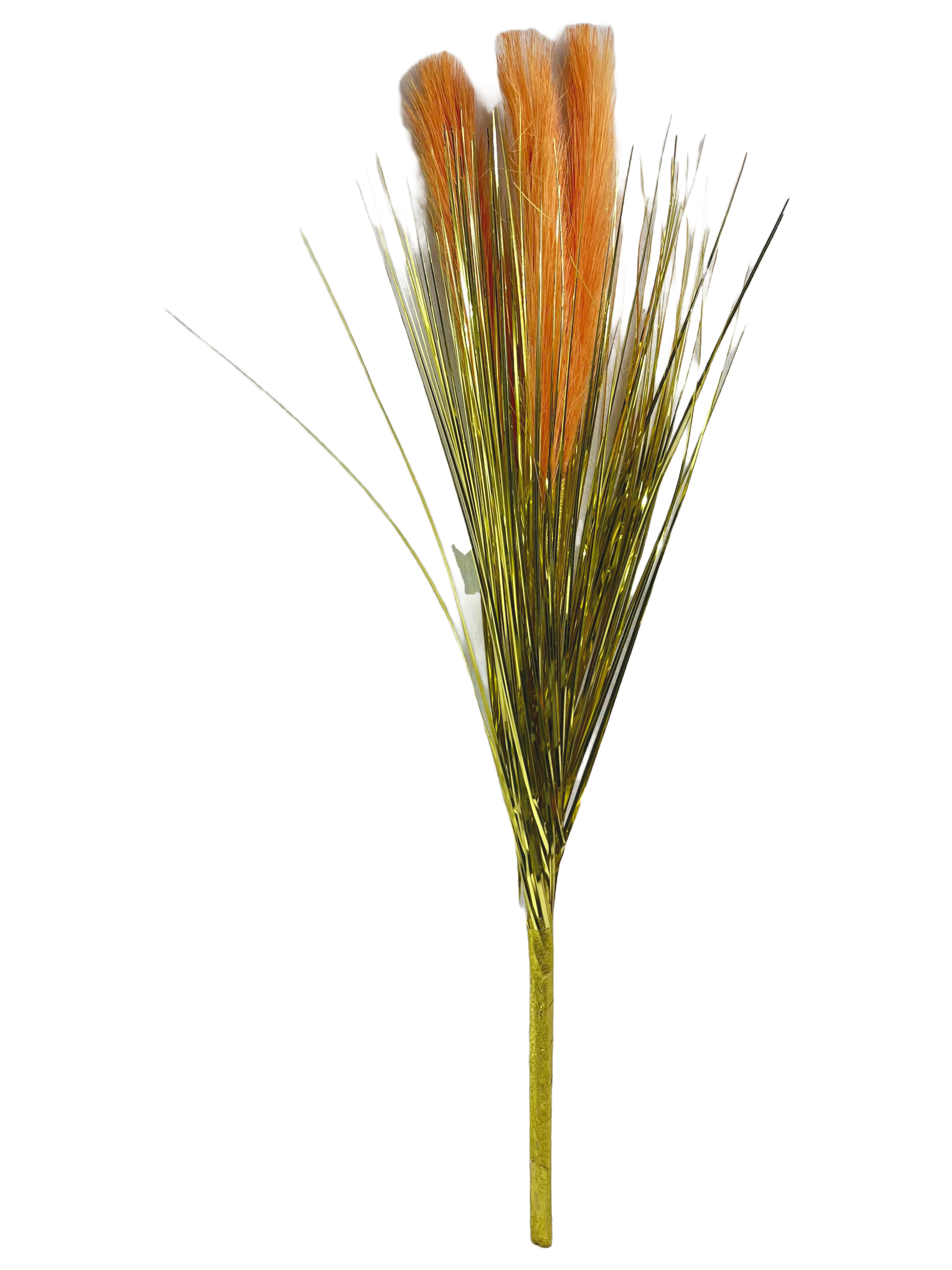 The Green Gallery Artificial Tinsel Grass Stems | Metallic Foil & Feather-Tip Faux Sticks for Festive Decor, Vase Arrangements & Gifting – Set of 4 Color Variants