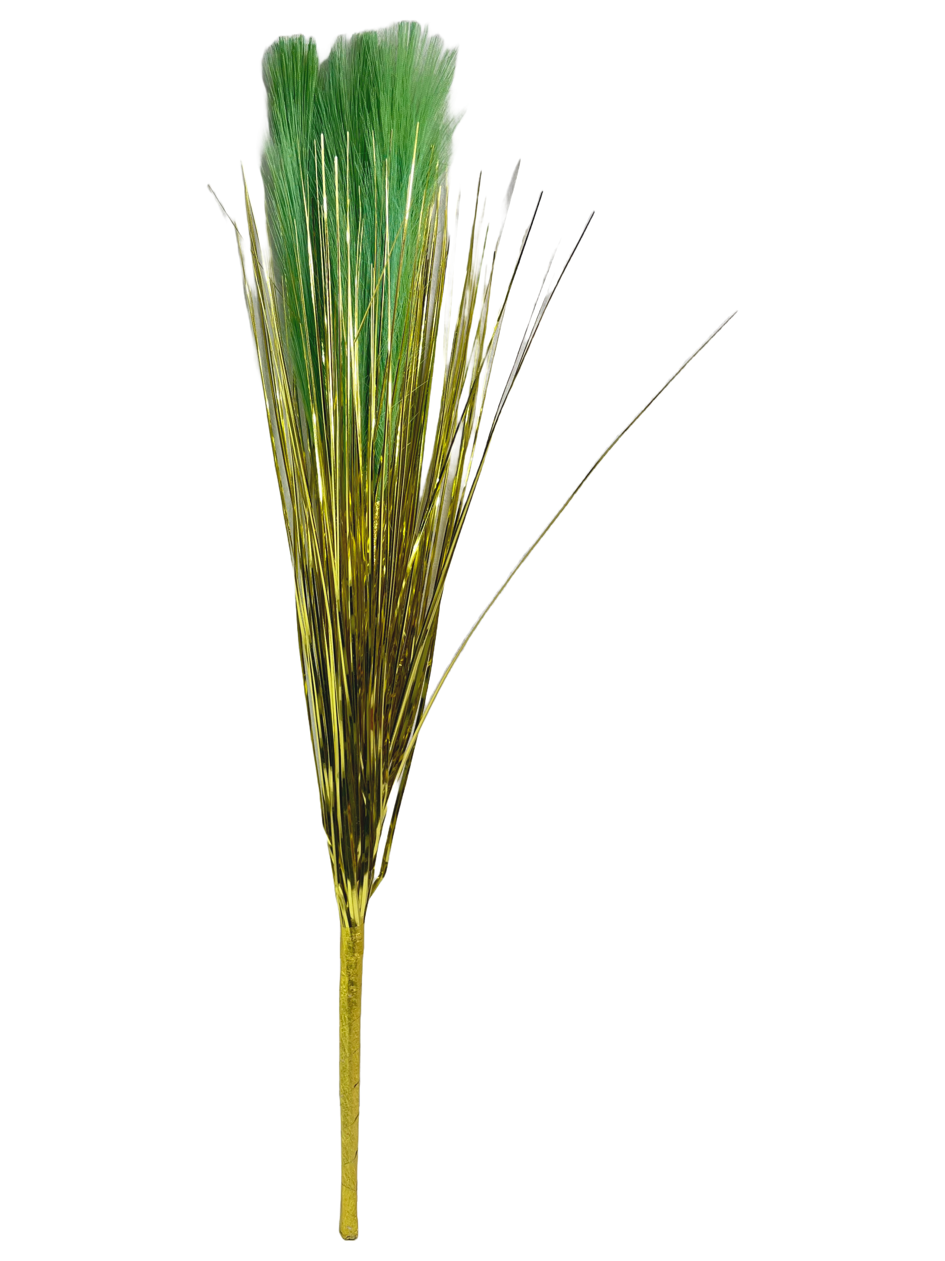 The Green Gallery Artificial Tinsel Grass Stems | Metallic Foil & Feather-Tip Faux Sticks for Festive Decor, Vase Arrangements & Gifting – Set of 4 Color Variants